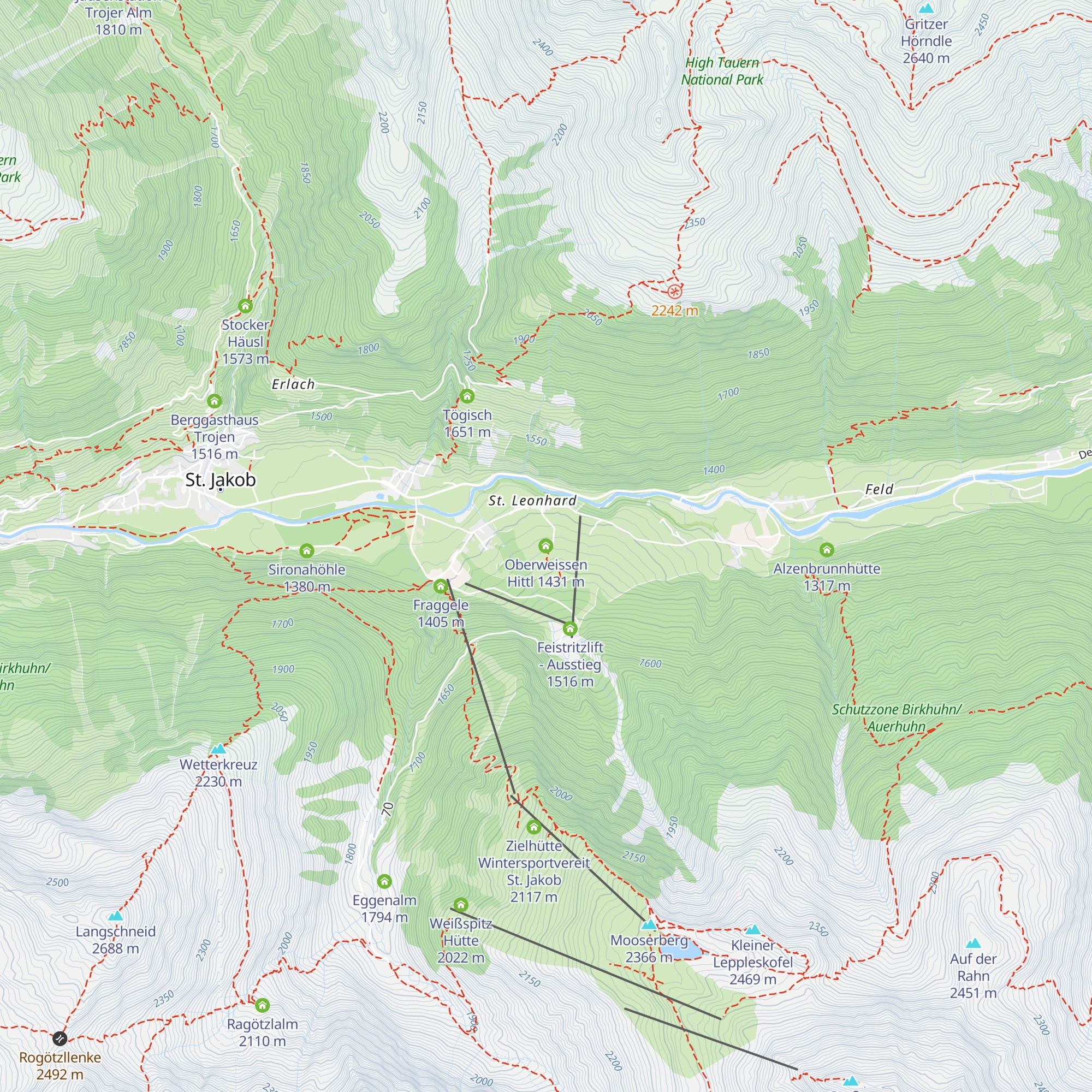 Oberweissen Hittl map