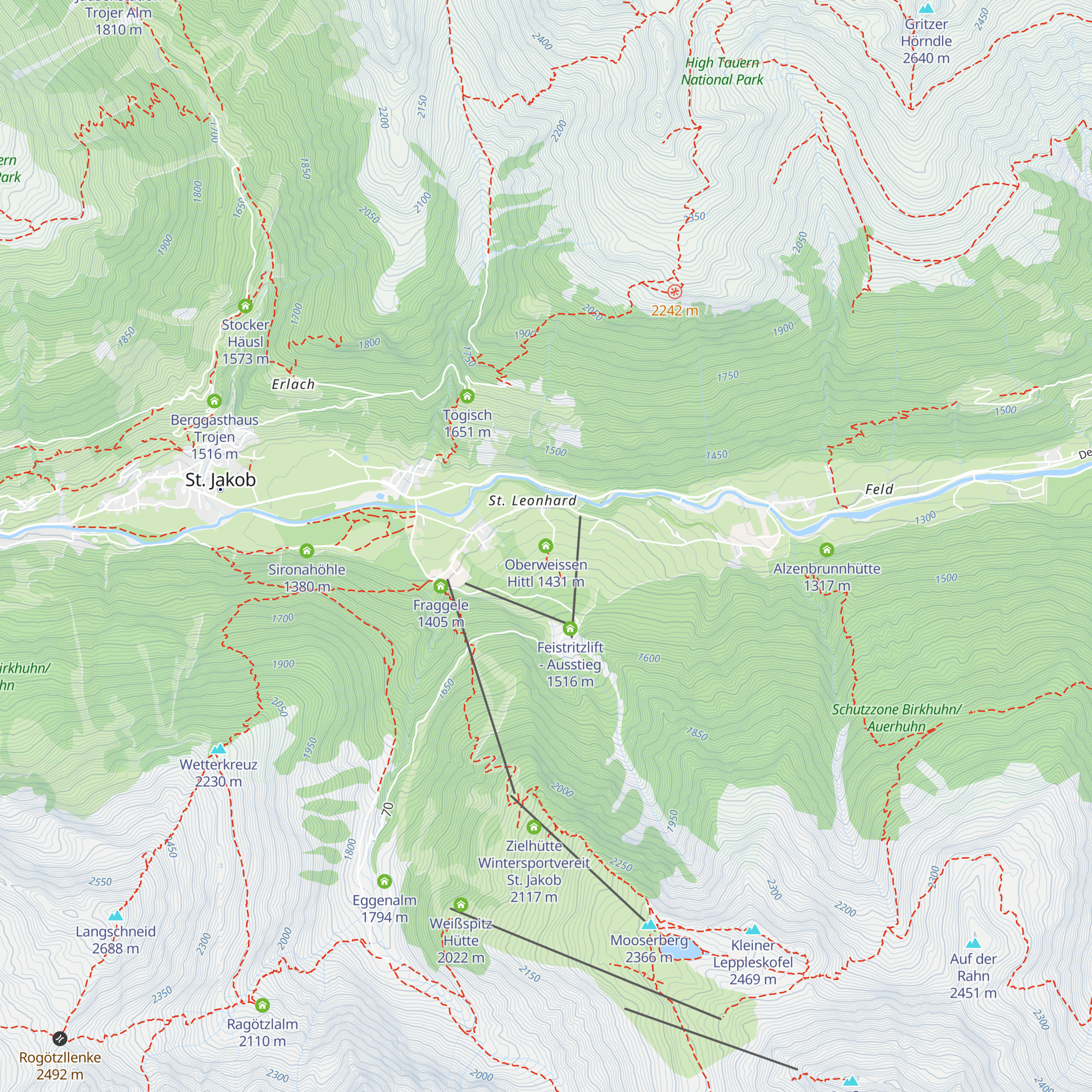 Oberweissen Hittl map