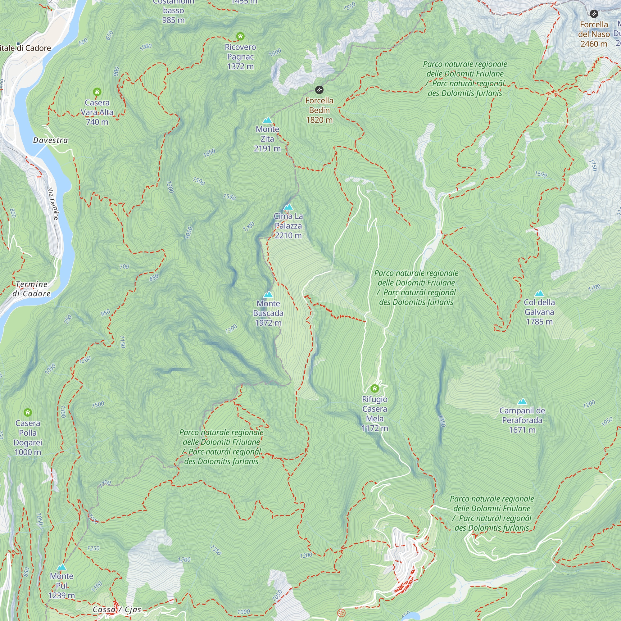 Rifugio Cava Buscada map