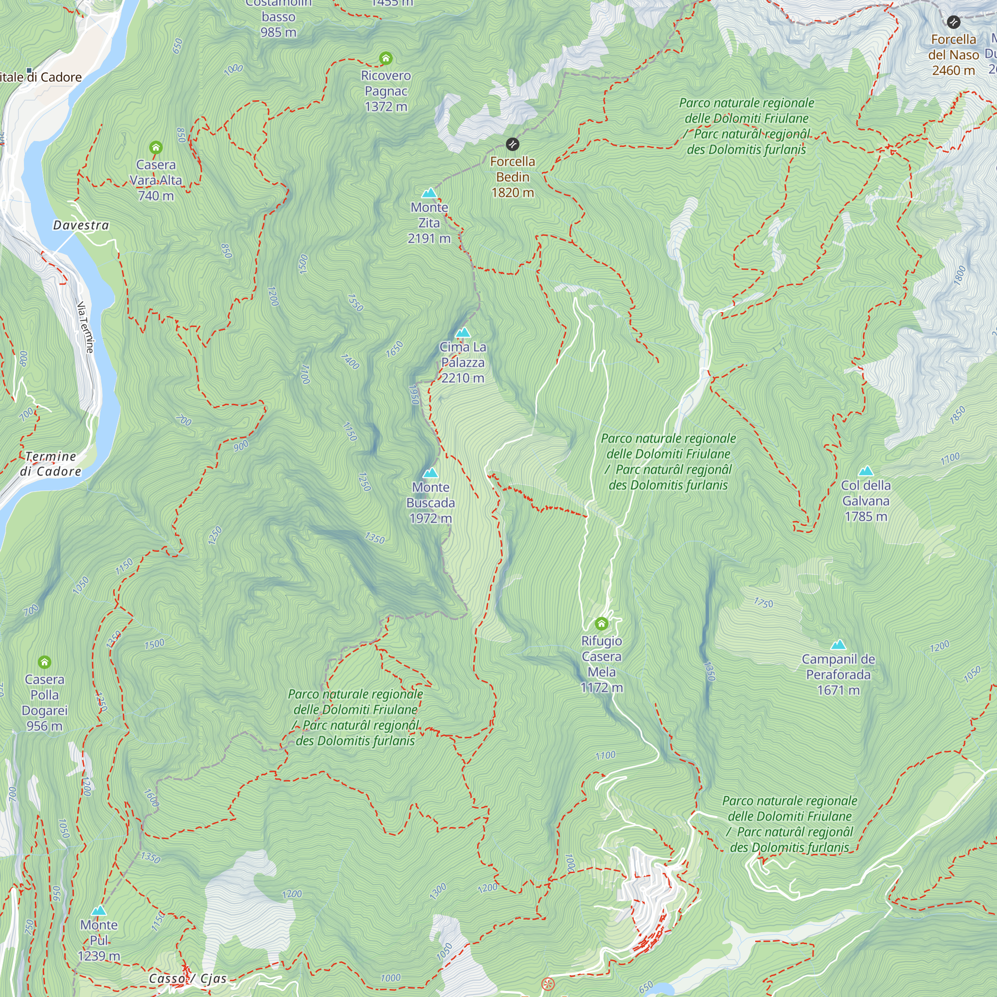 Rifugio Cava Buscada map