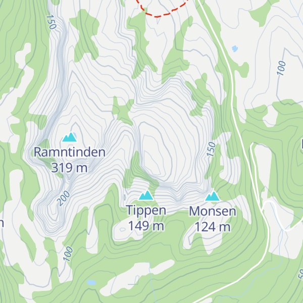Map of Lislramntinden