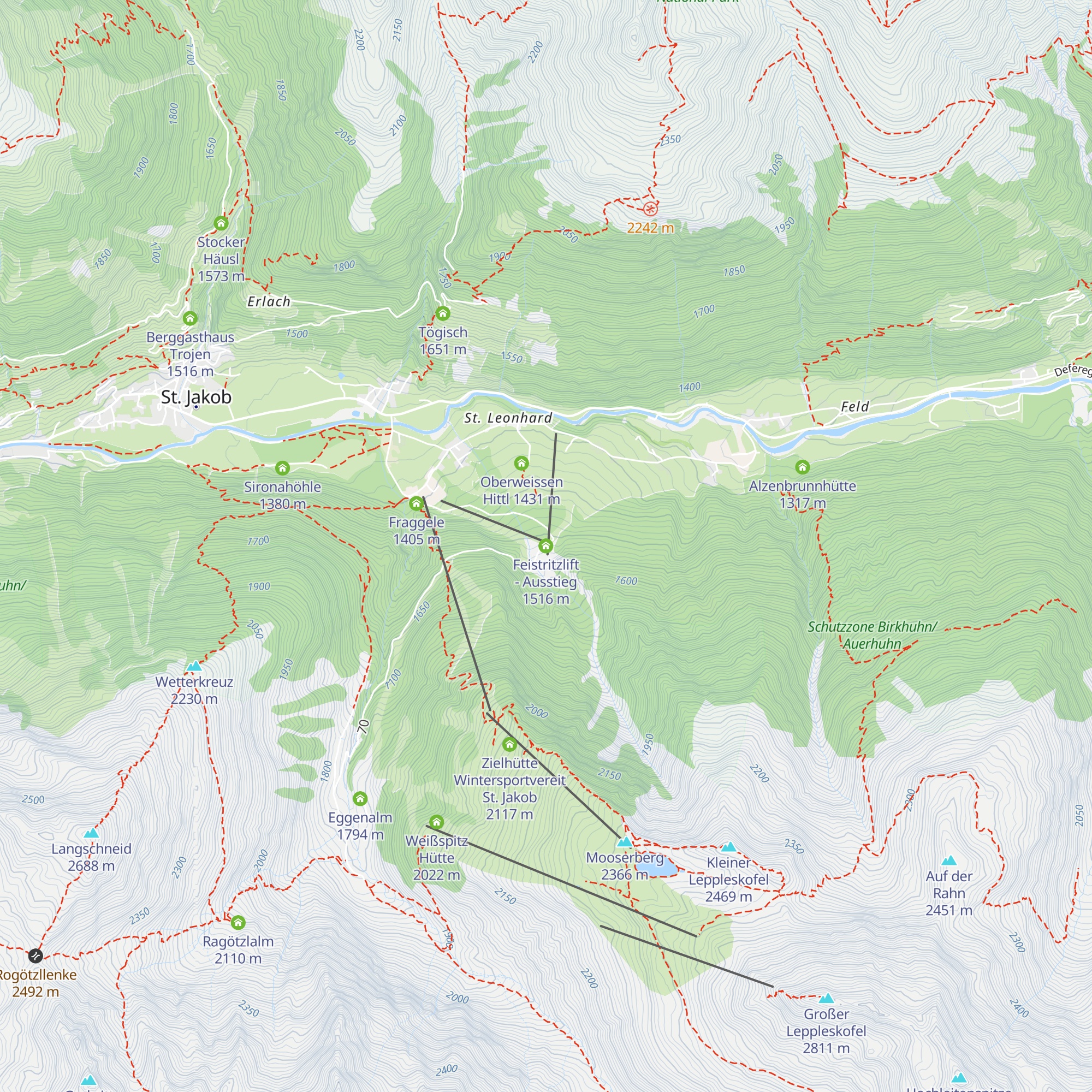 Feistritzlift - Ausstieg map