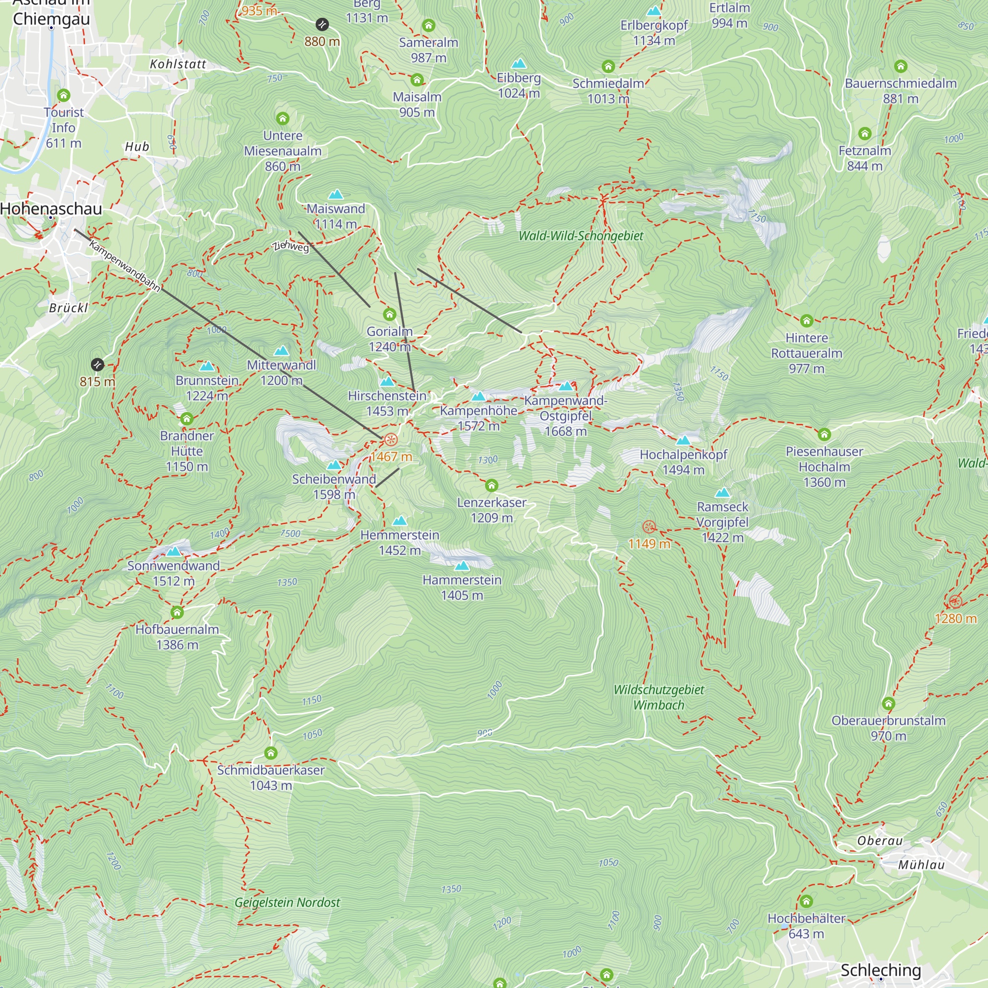 Steinbergalm Diensthütte map