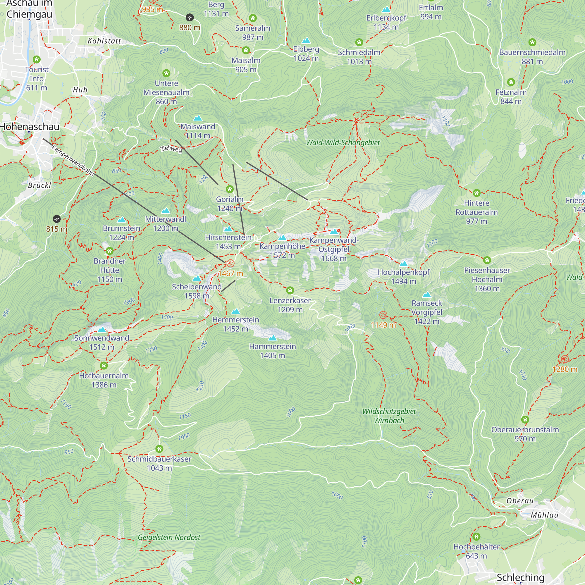 Huberkaser map