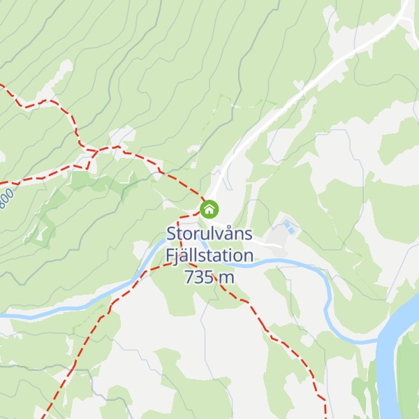 Map of Storulvåns Fjällstation