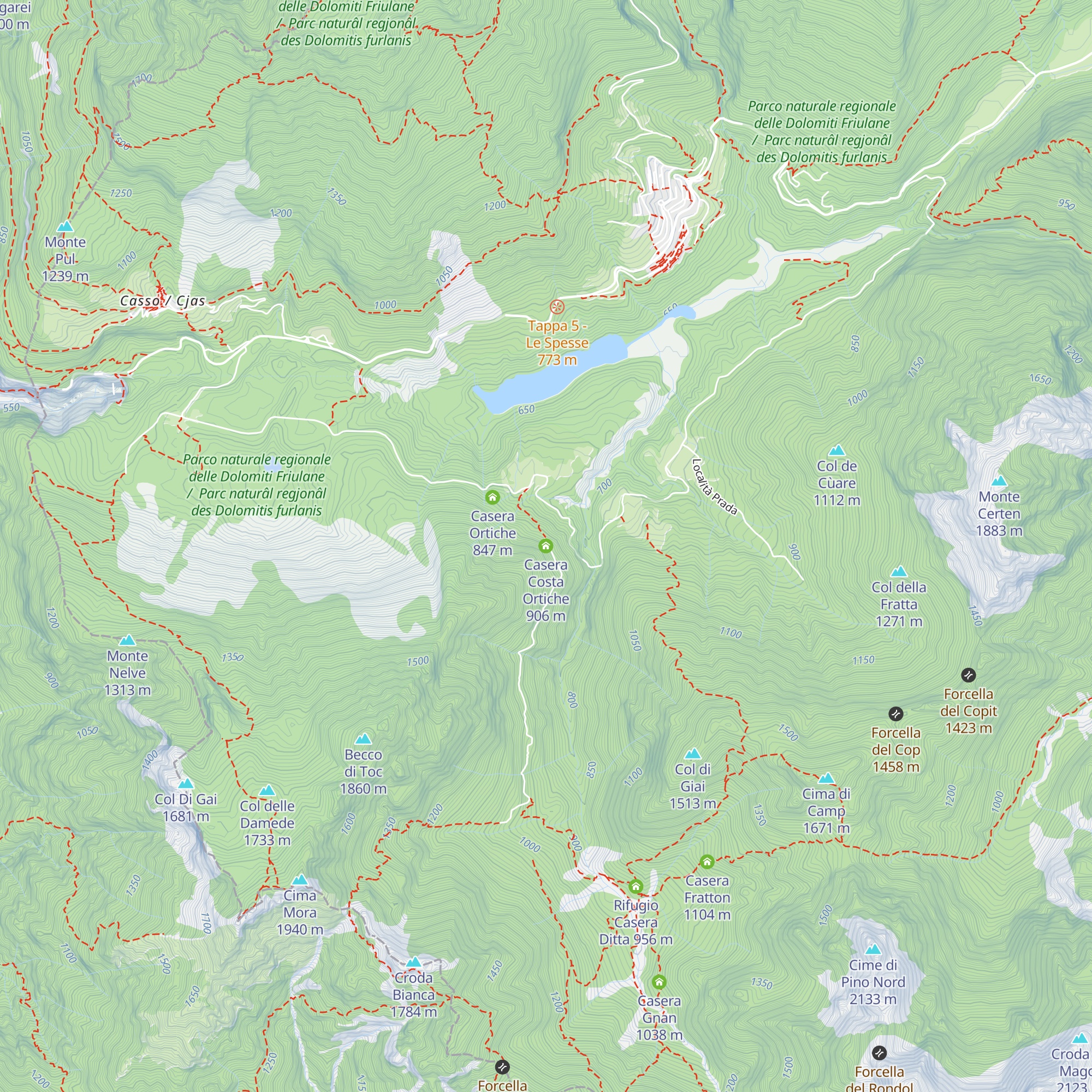 Casera Costa Ortiche map
