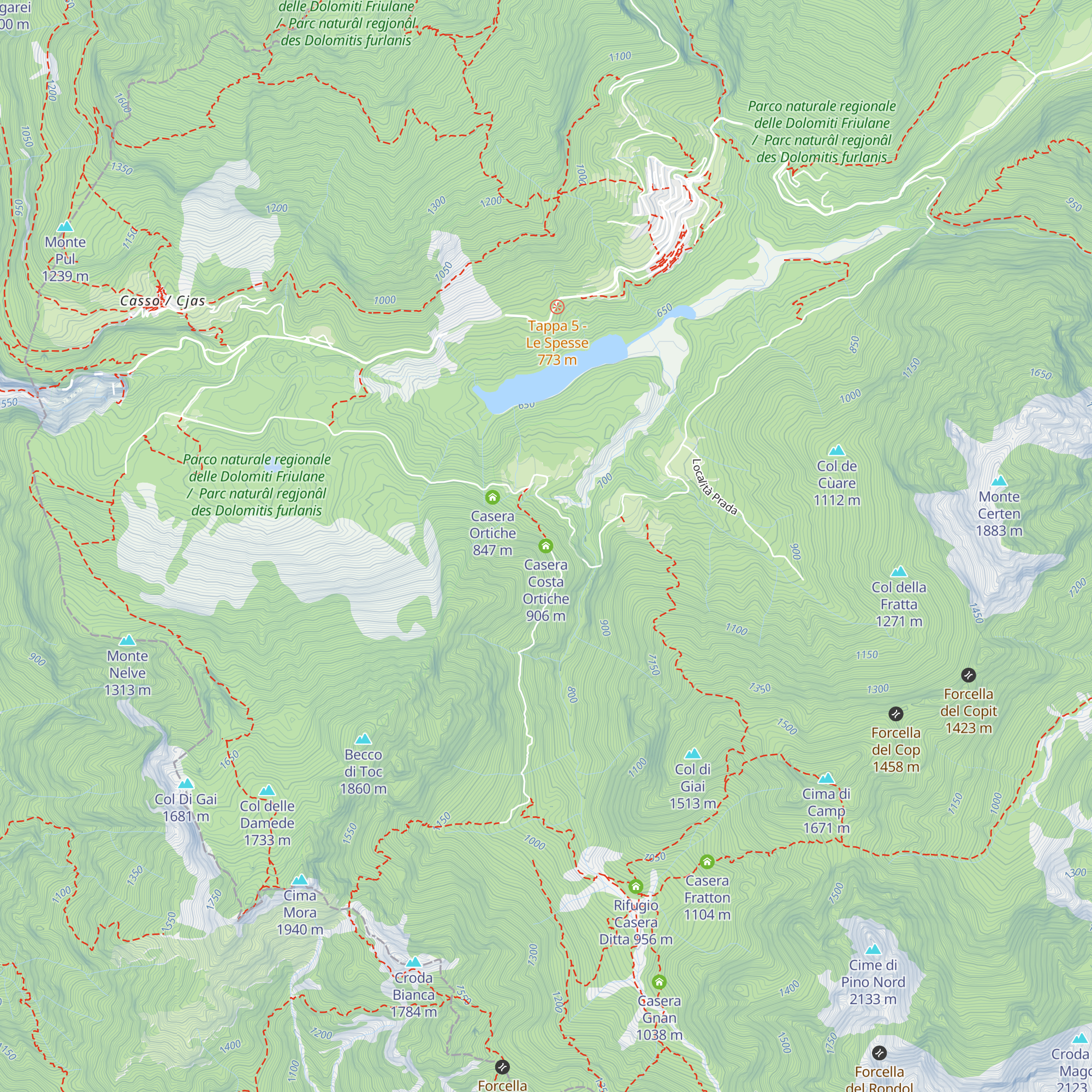 Casera Costa Ortiche map