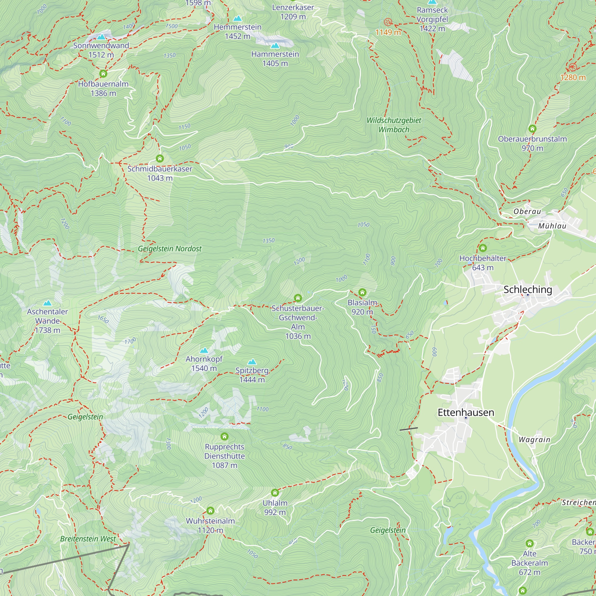 Schusterbauer-Gschwend-Alm map