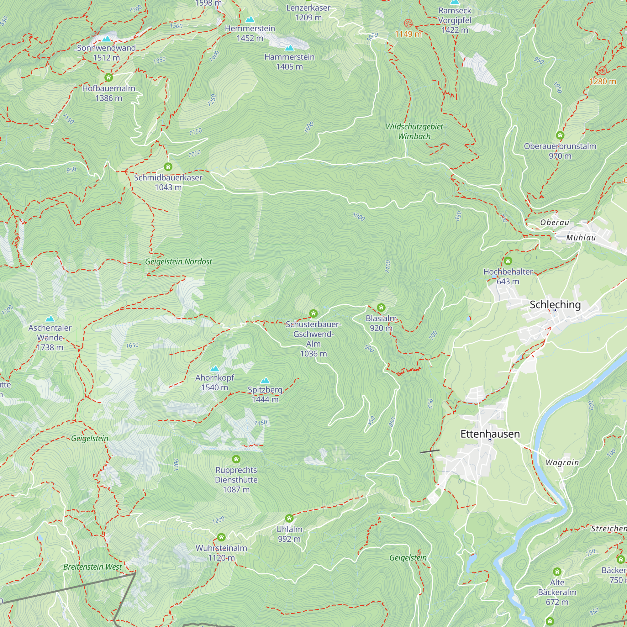 Schusterbauer-Gschwend-Alm map