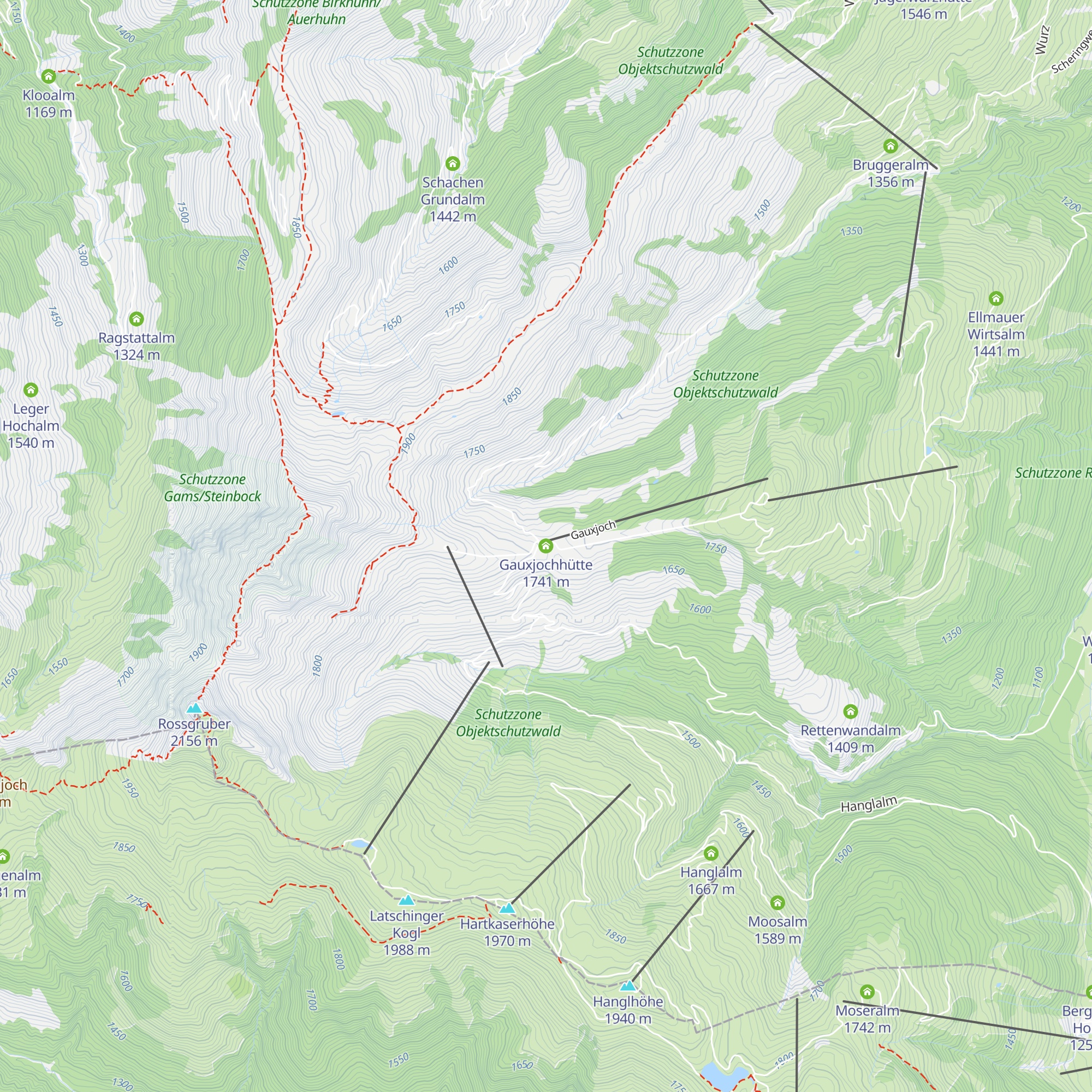 Gauxjochhütte map