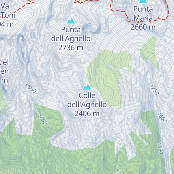 Map of Colle dell'Agnello