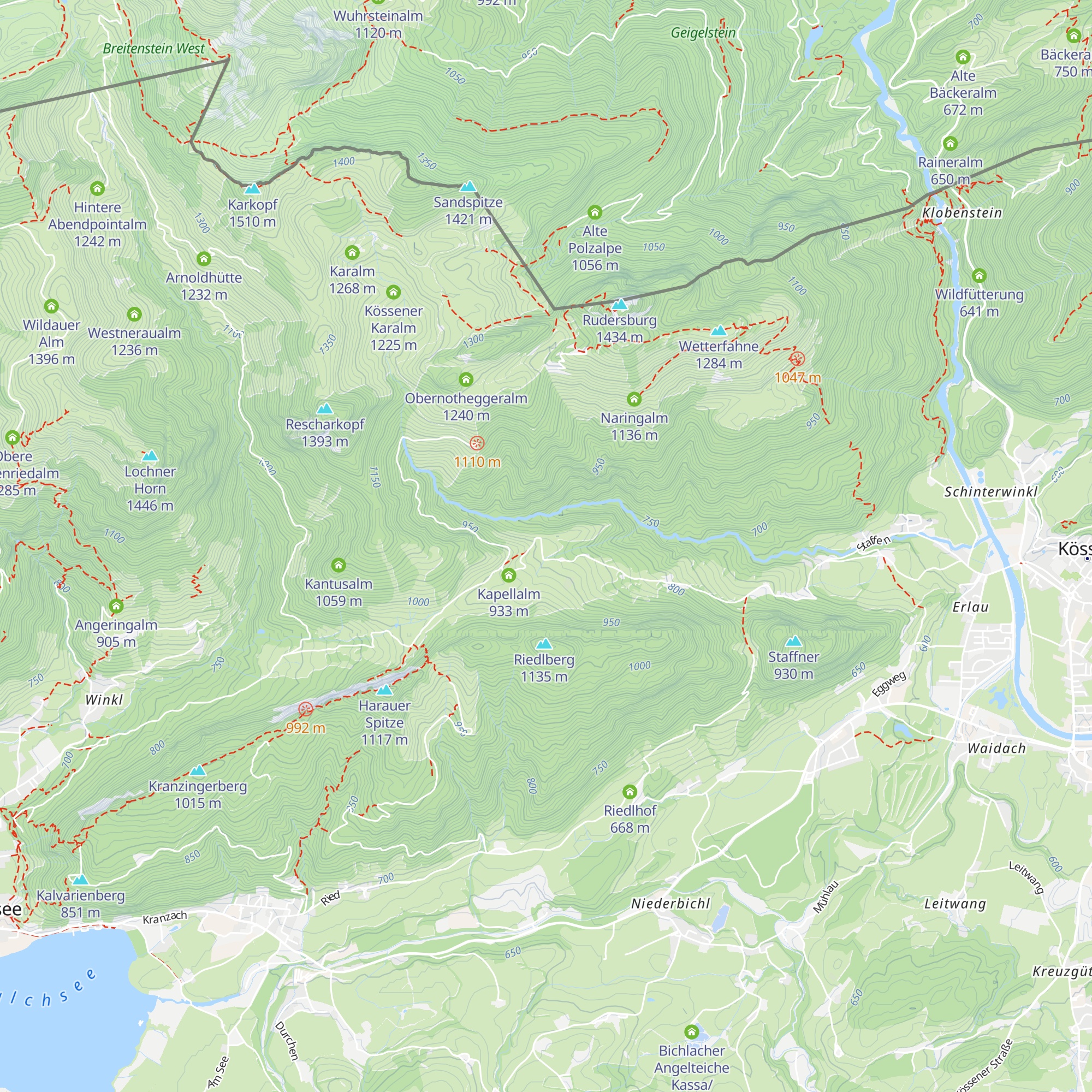 Welzenalm map