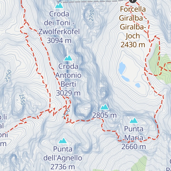 Map of Cima Sud