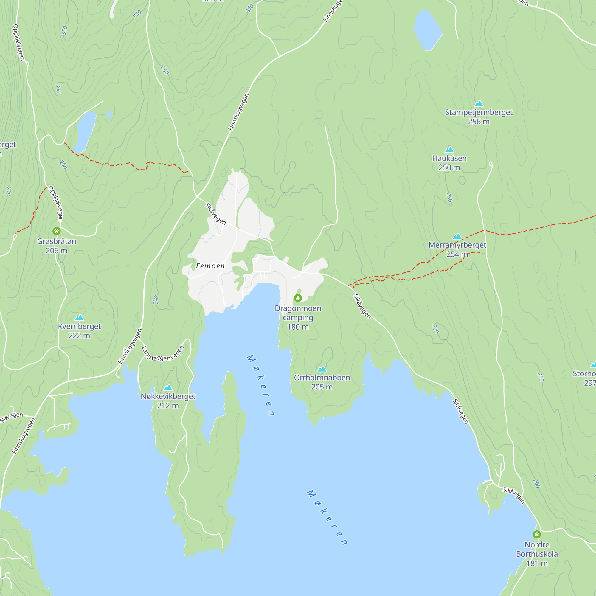 Dragonmoen camping map
