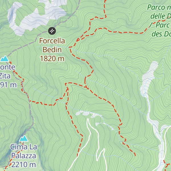 Map of Ricovero Casera Bedin di Sopra