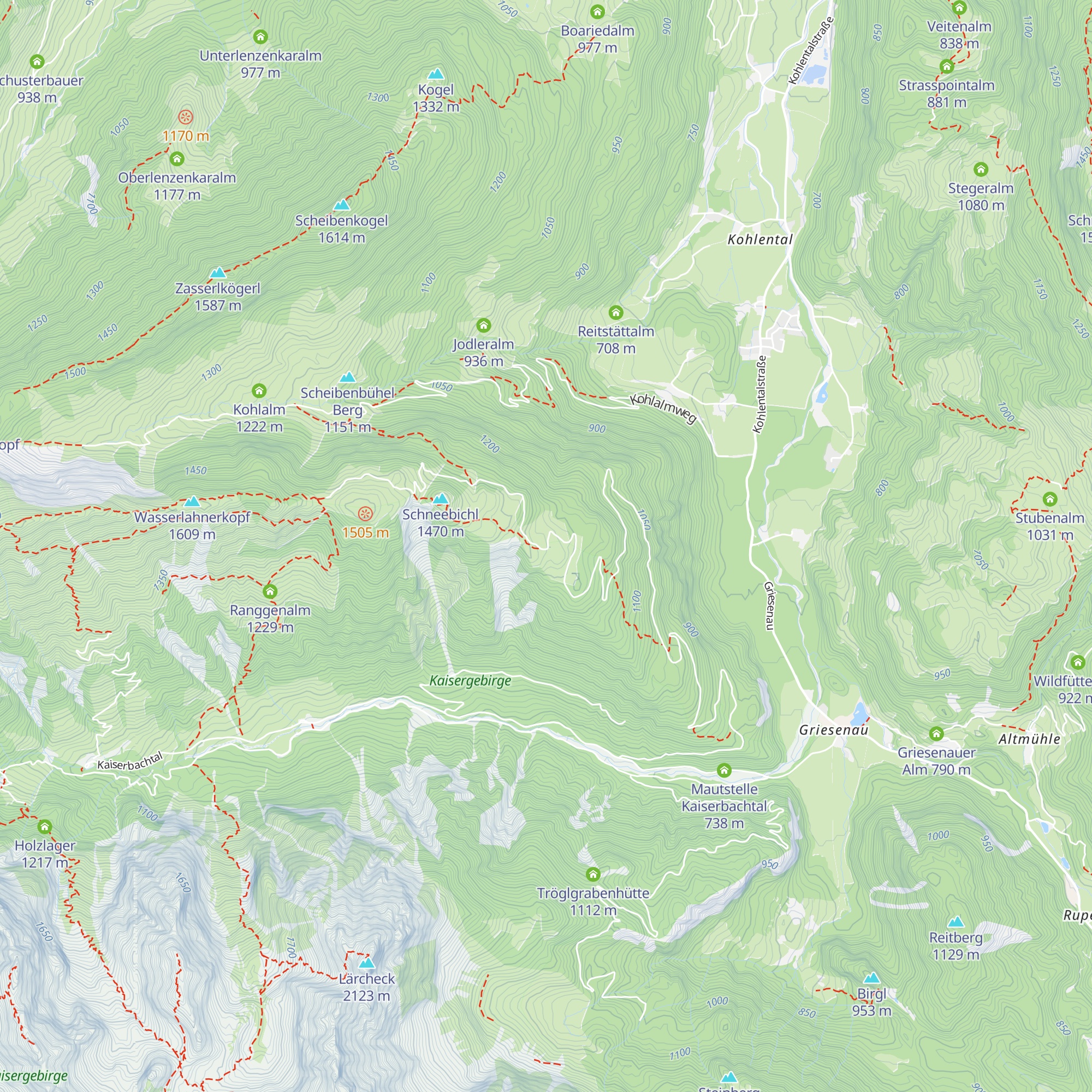 Untere Scheibenbichlalm map