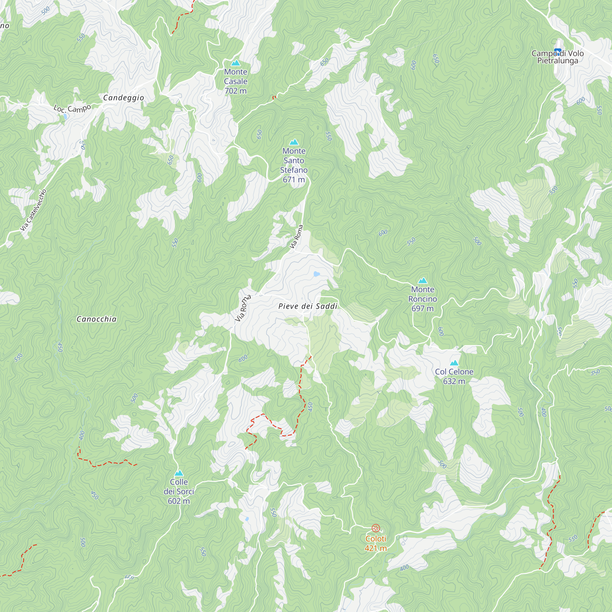 Rifugio, Via di Francesco map