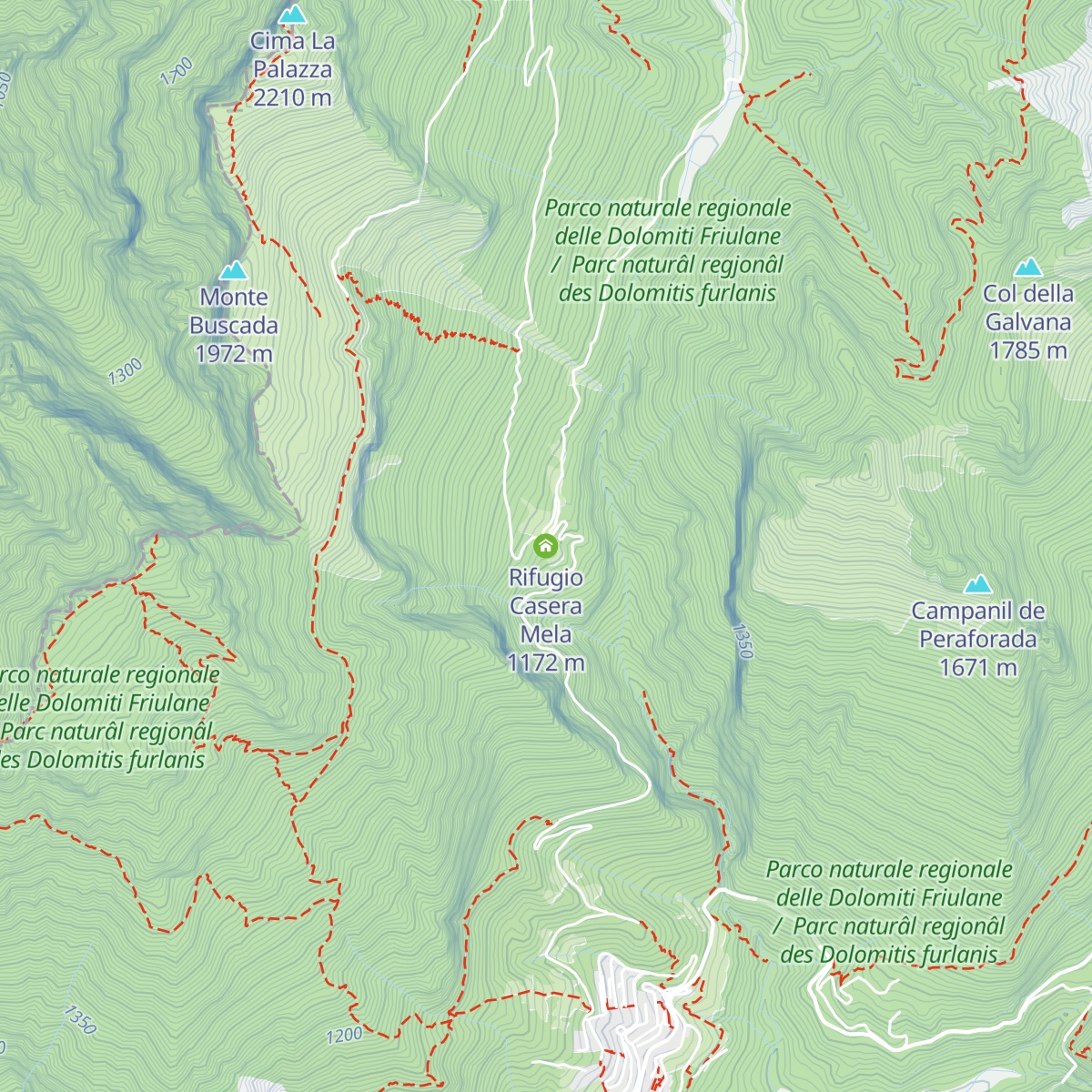 Rifugio Casera Mela map