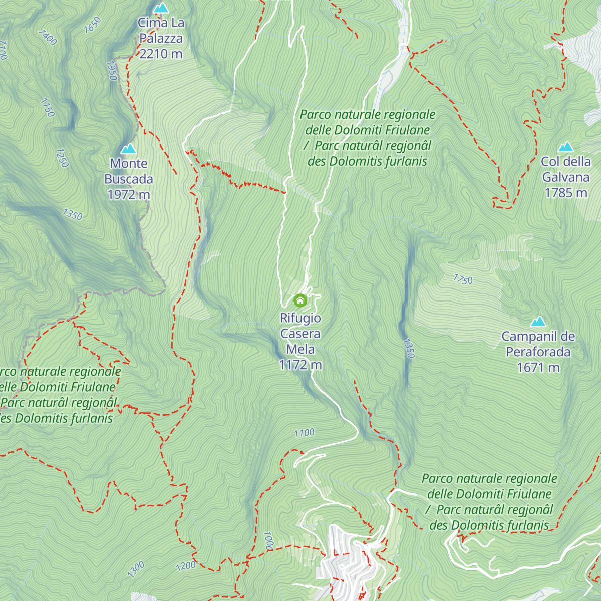 Rifugio Casera Mela map