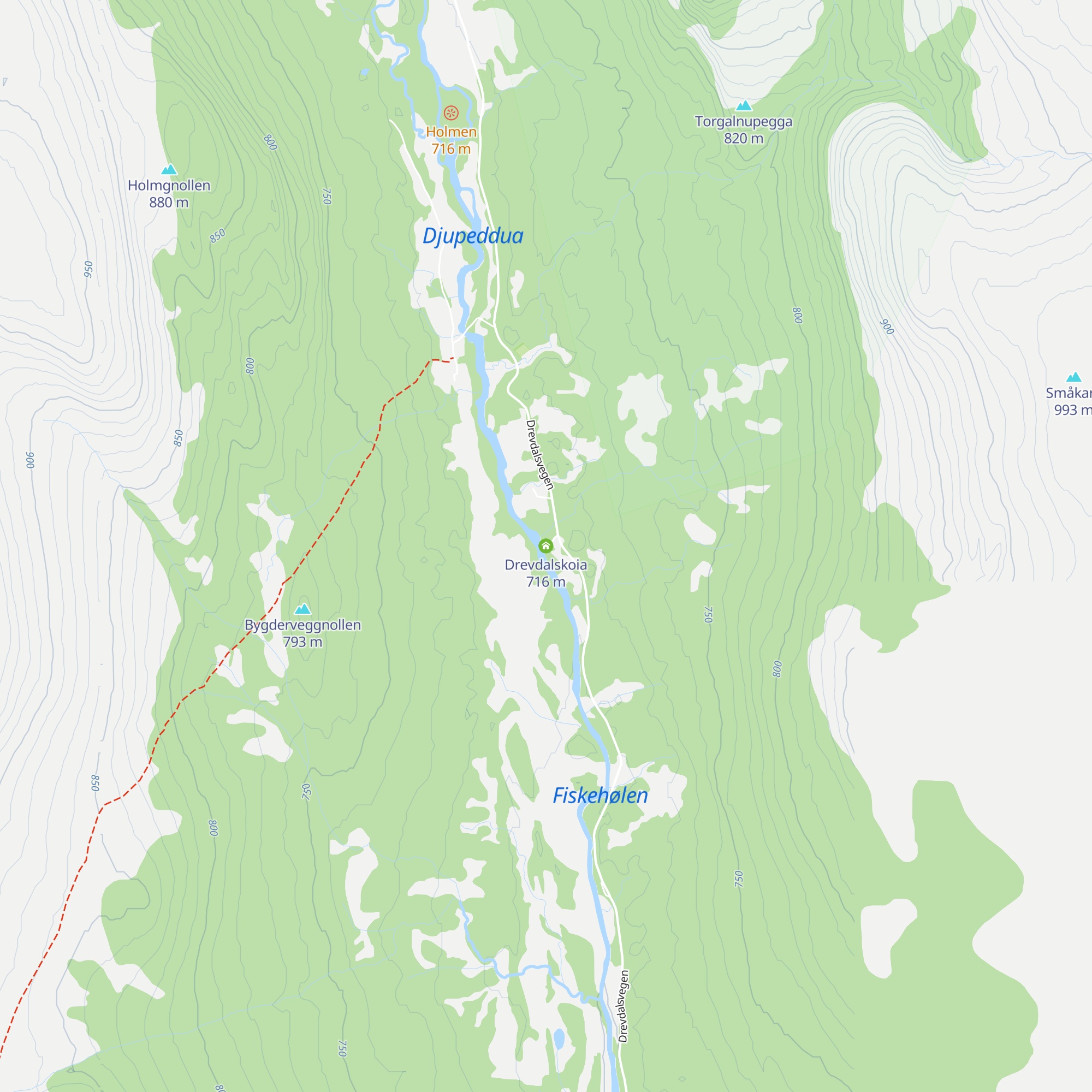 Drevdalskoia map