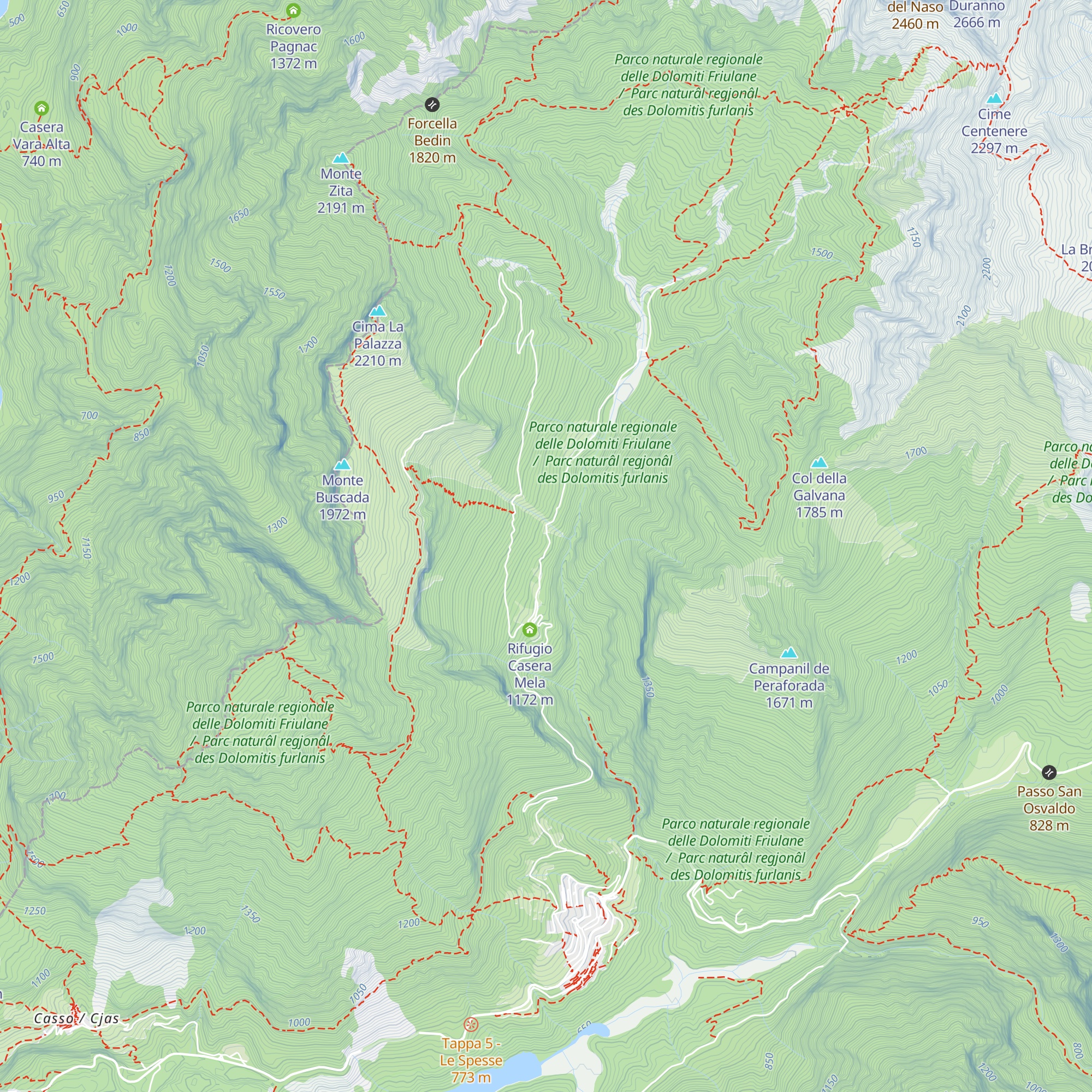 Casera Sartor map