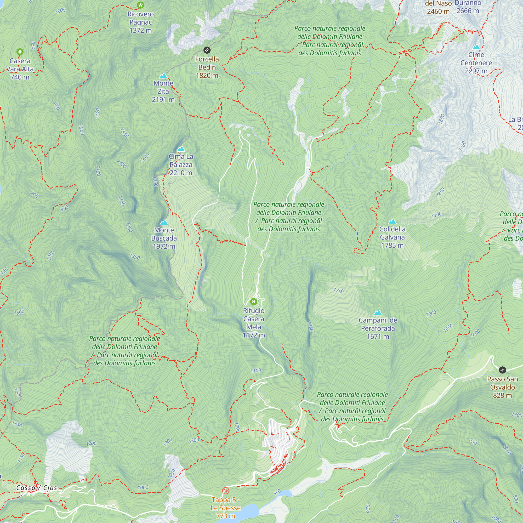 Casera Sartor map