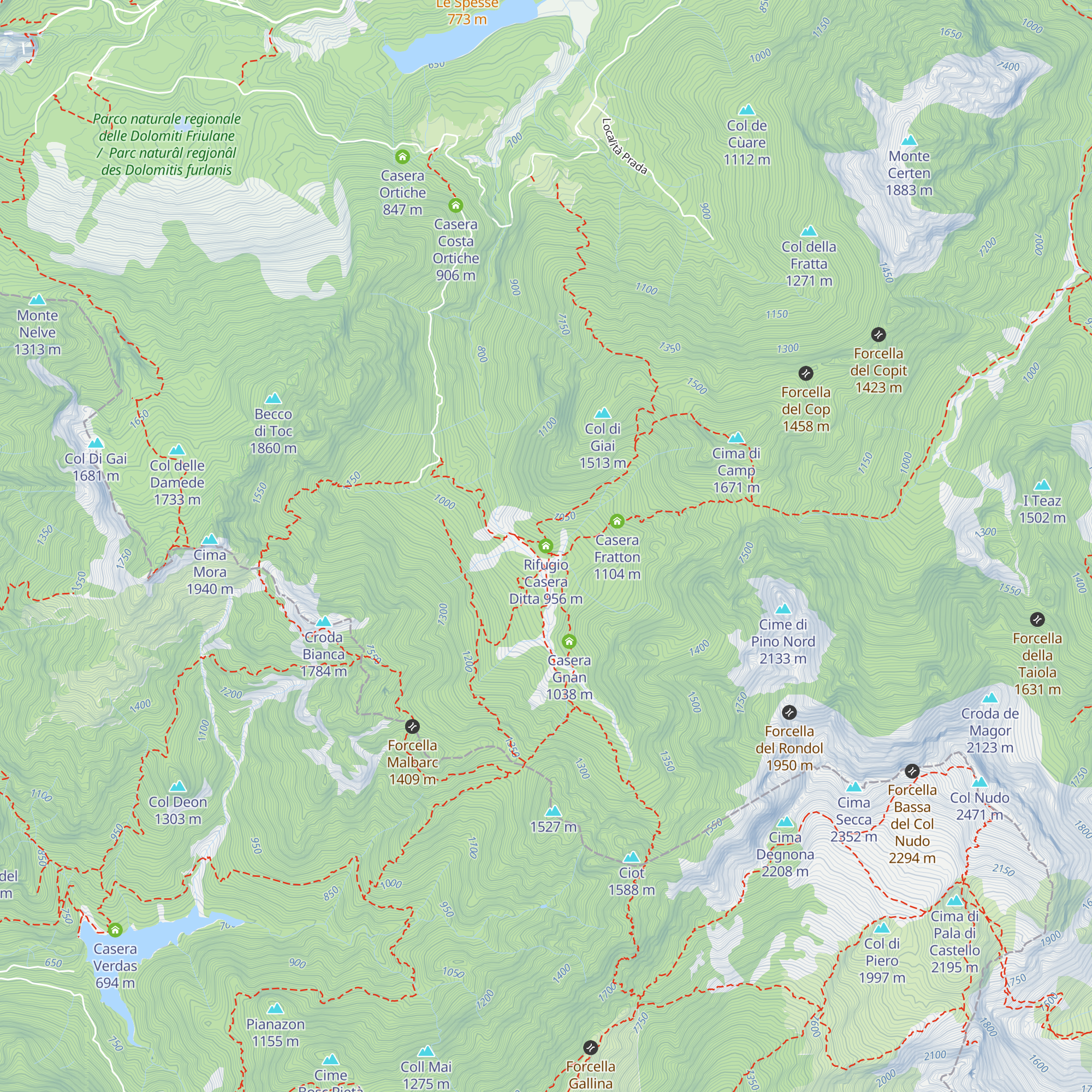 Rifugio Casera Ditta map