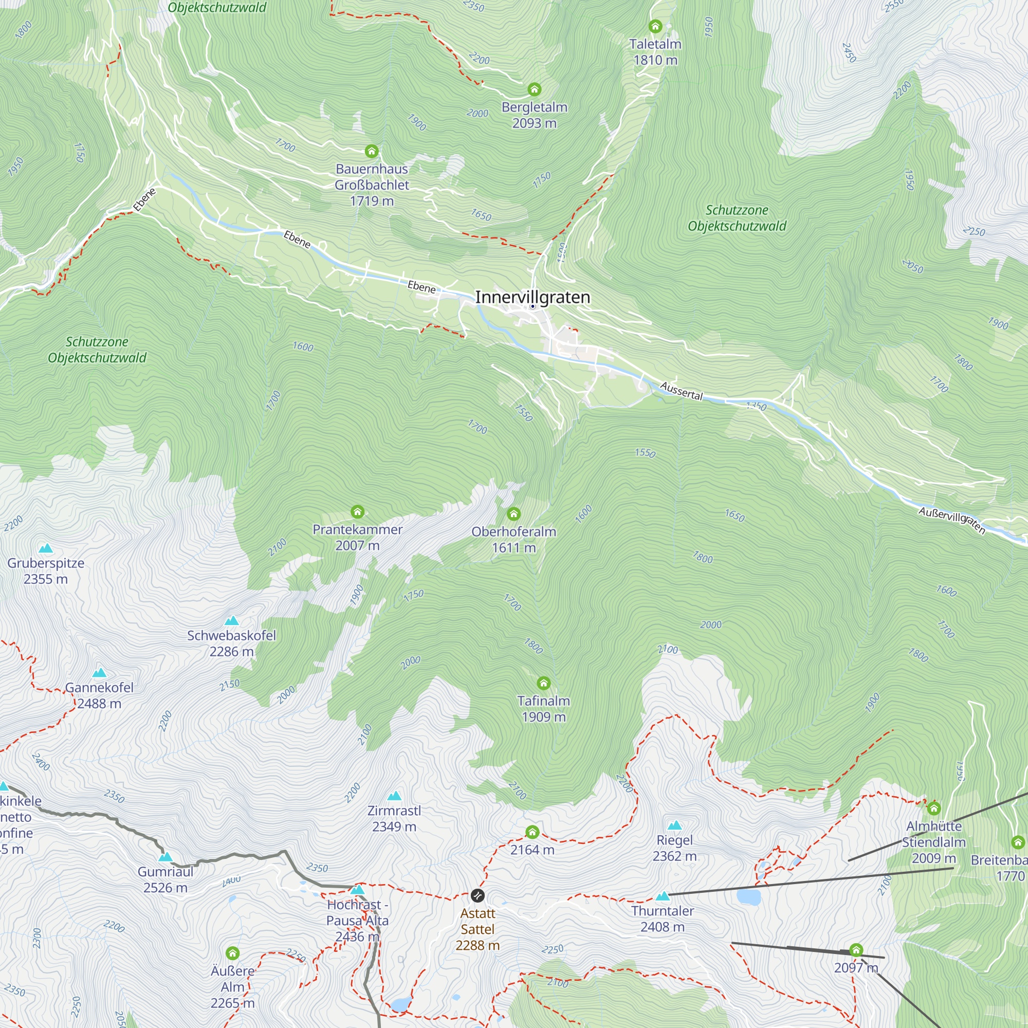 Oberhoferalm map