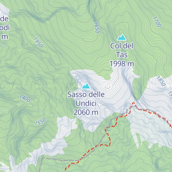 Map of Sasso delle Undici