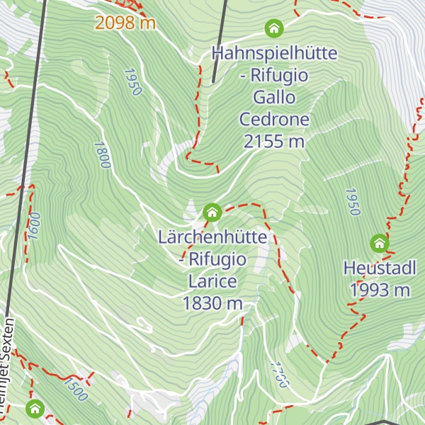 Map of Lärchenhütte - Rifugio Larice
