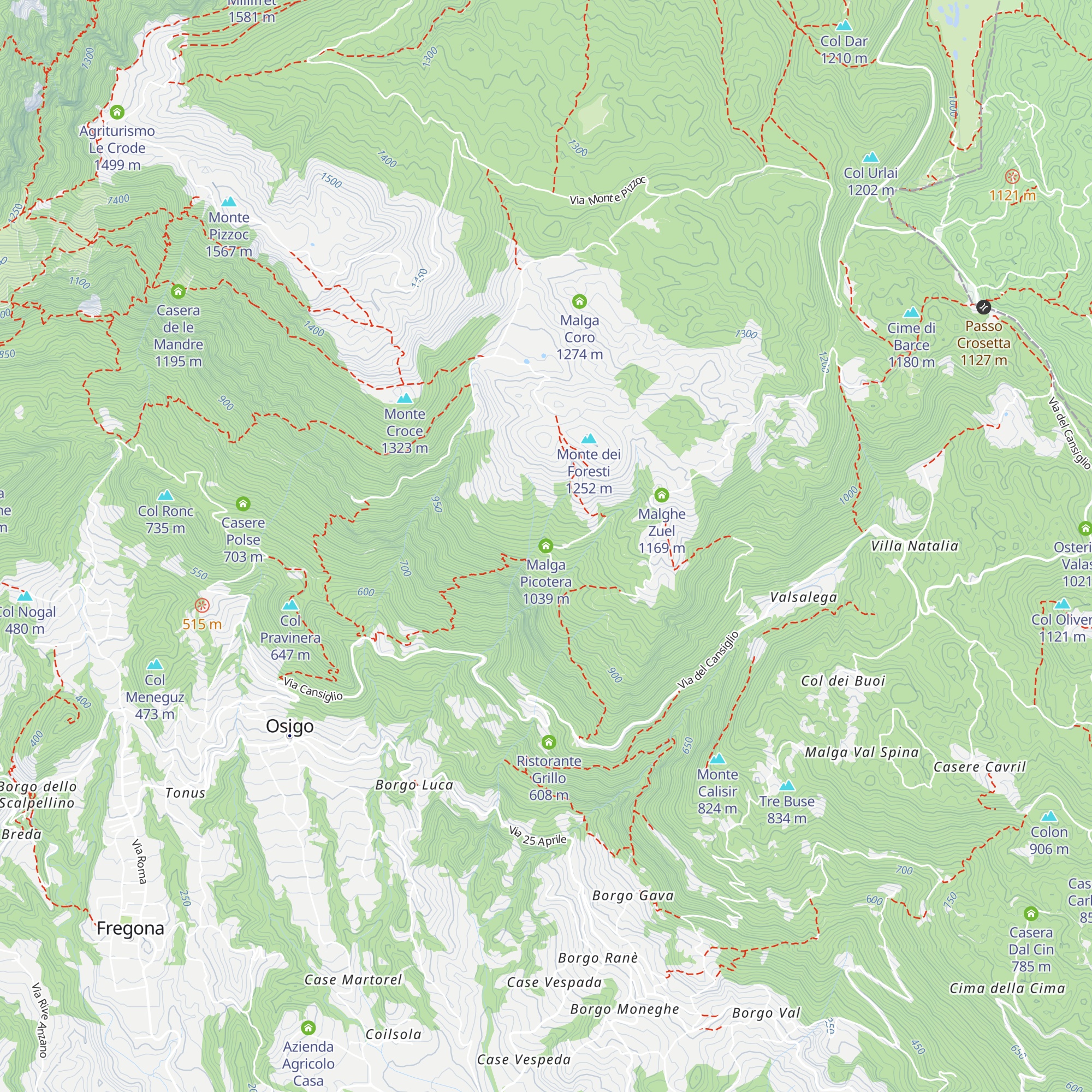 Malga Picotera map