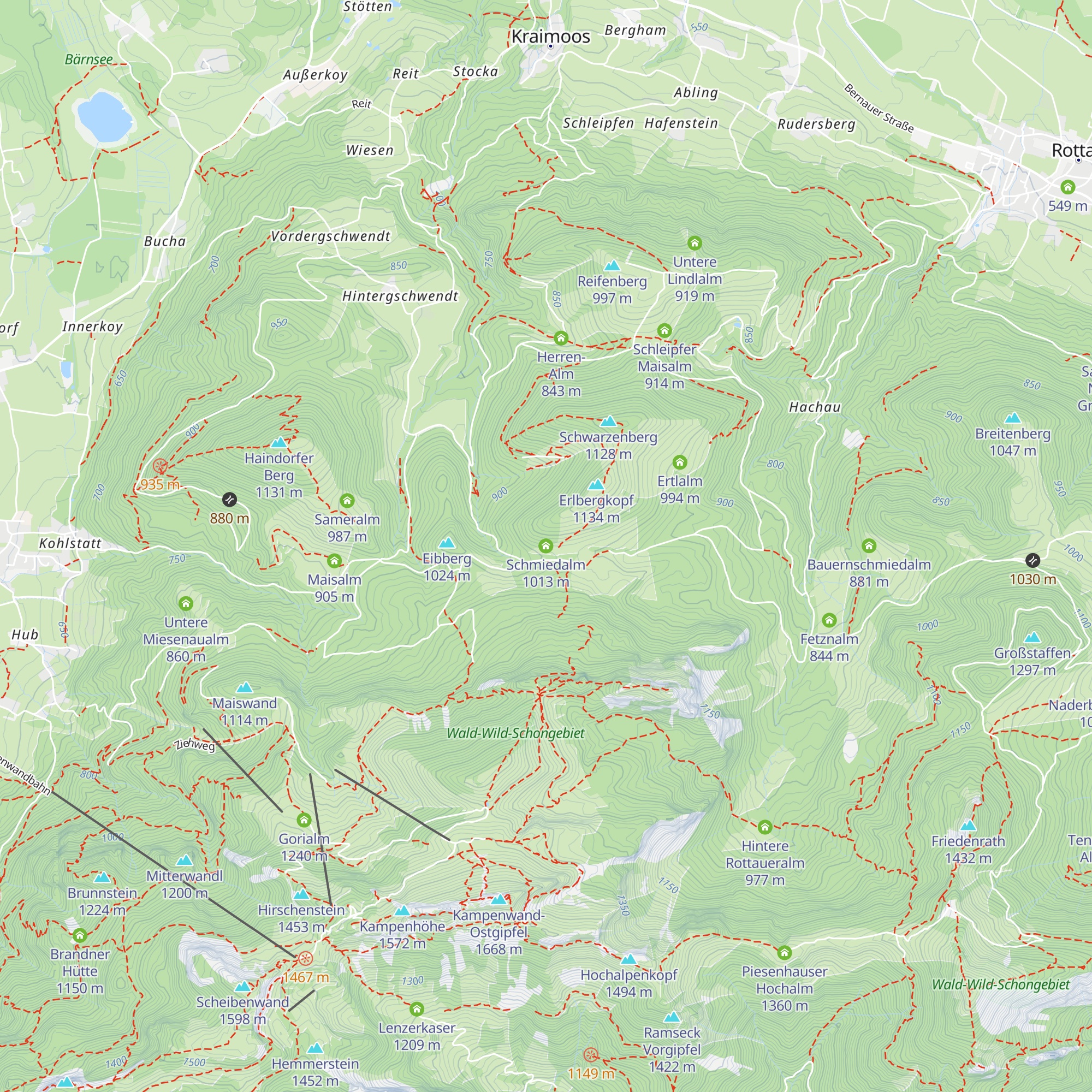 Schmiedalm map