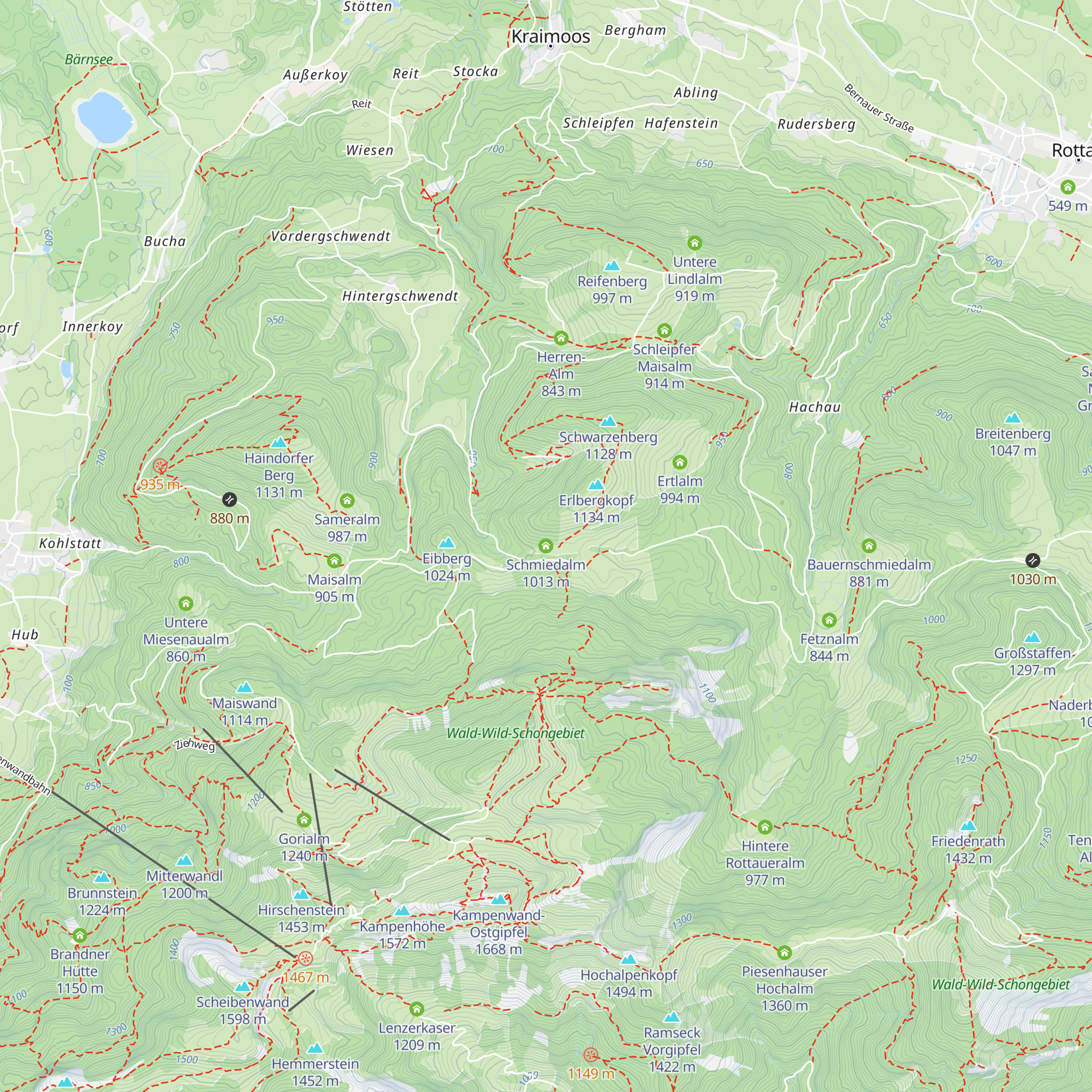 Schmiedalm map