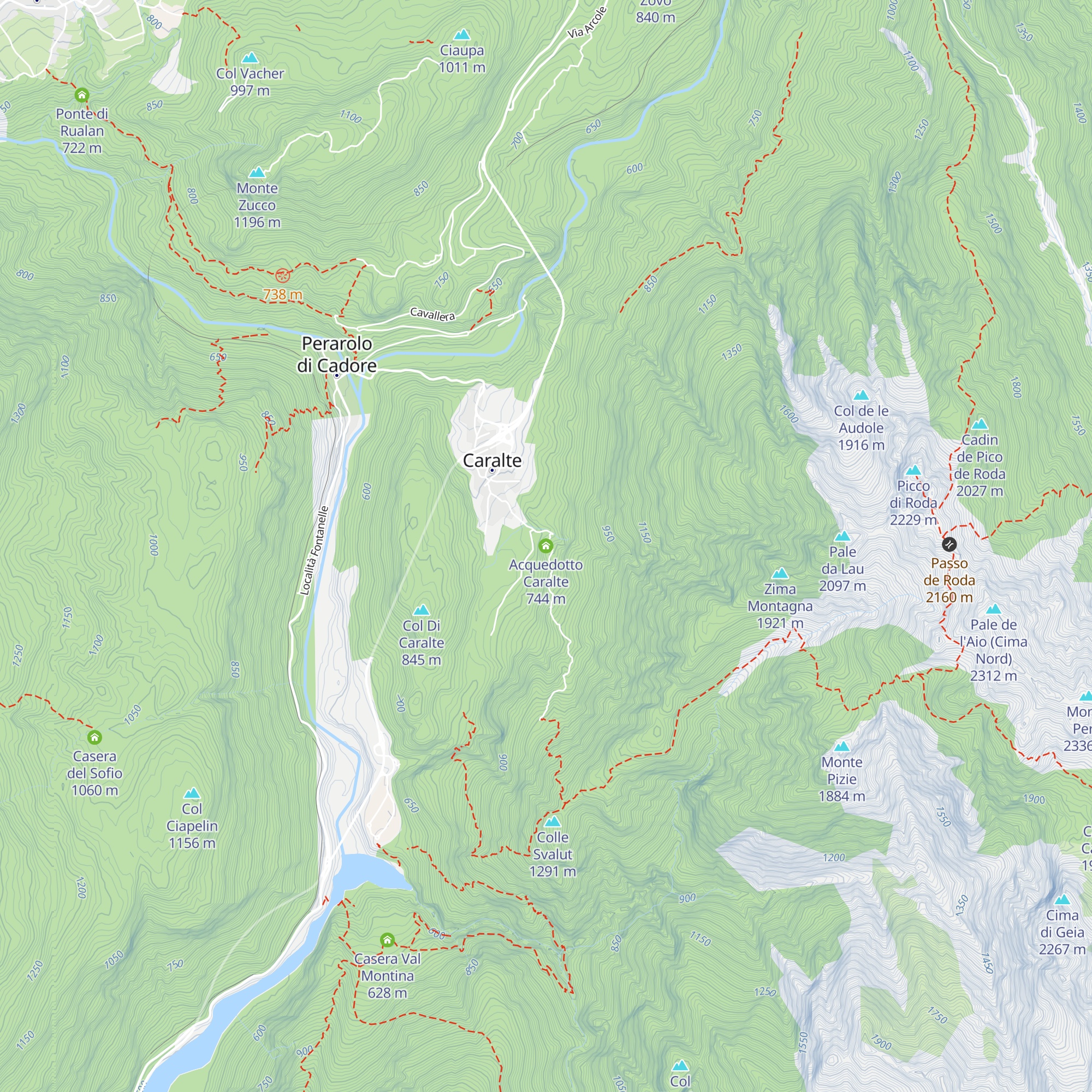 Acquedotto Caralte map