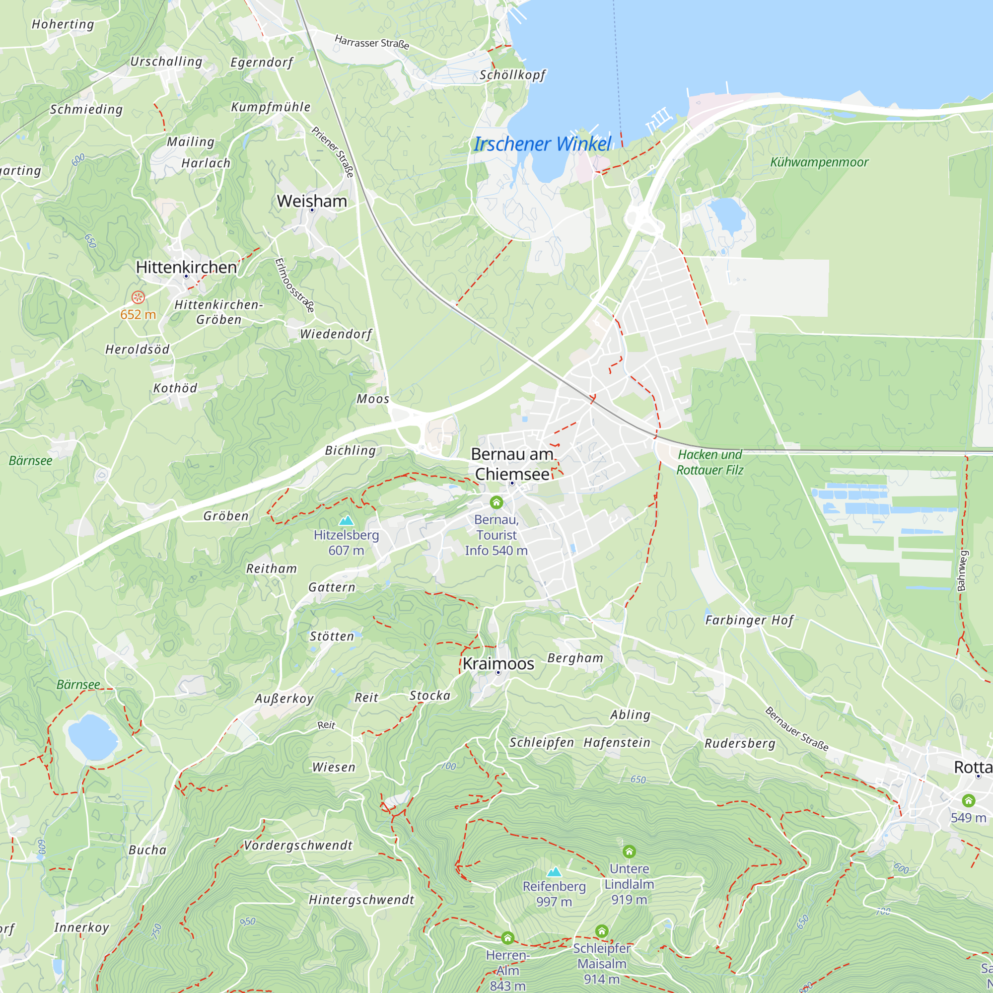 Tourist-Info Bernau am Chiemsee map