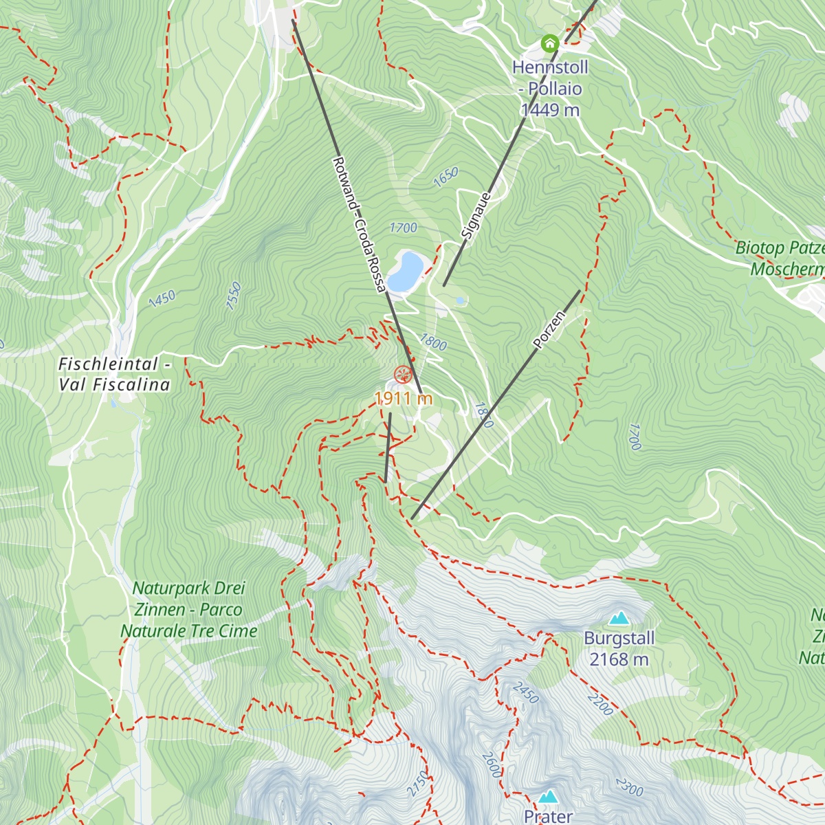 Rudi-Hütte - Rifugio Rudi map