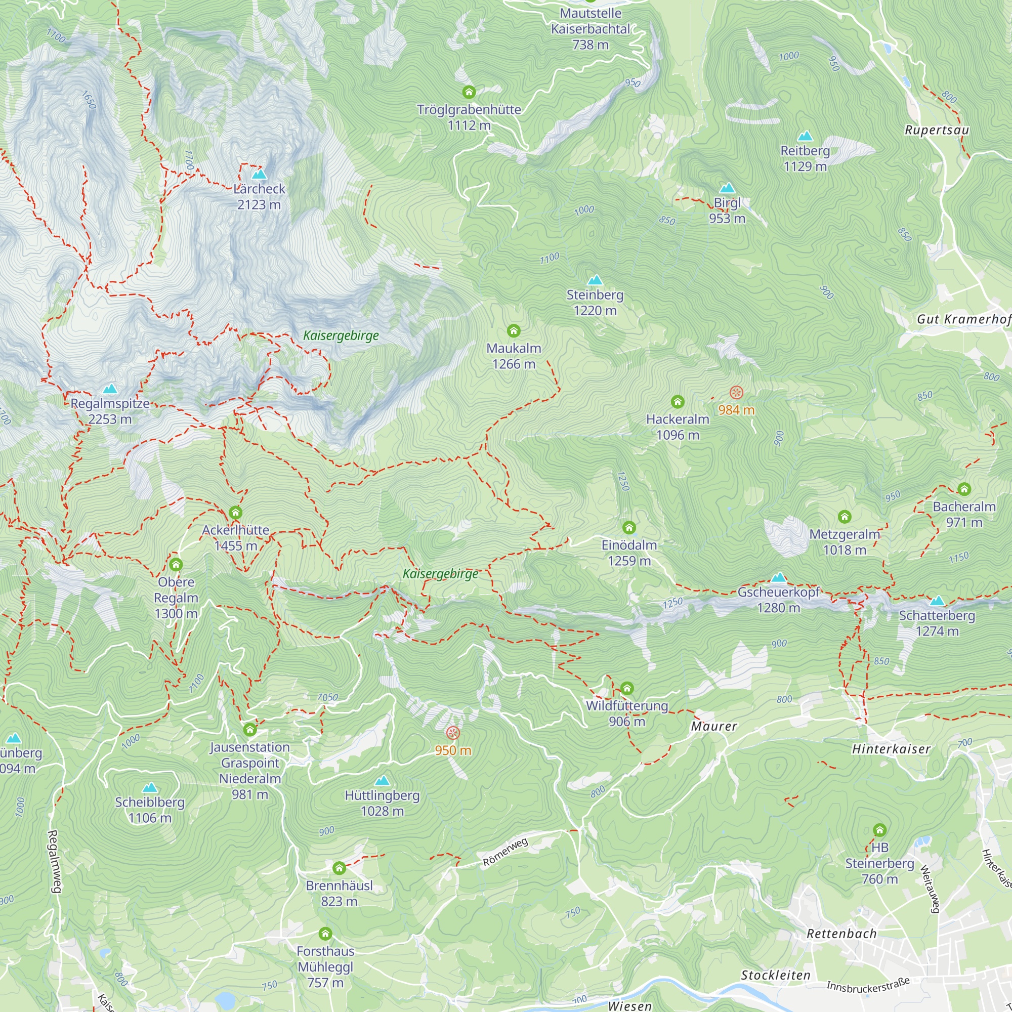 Kaiserhochalm map