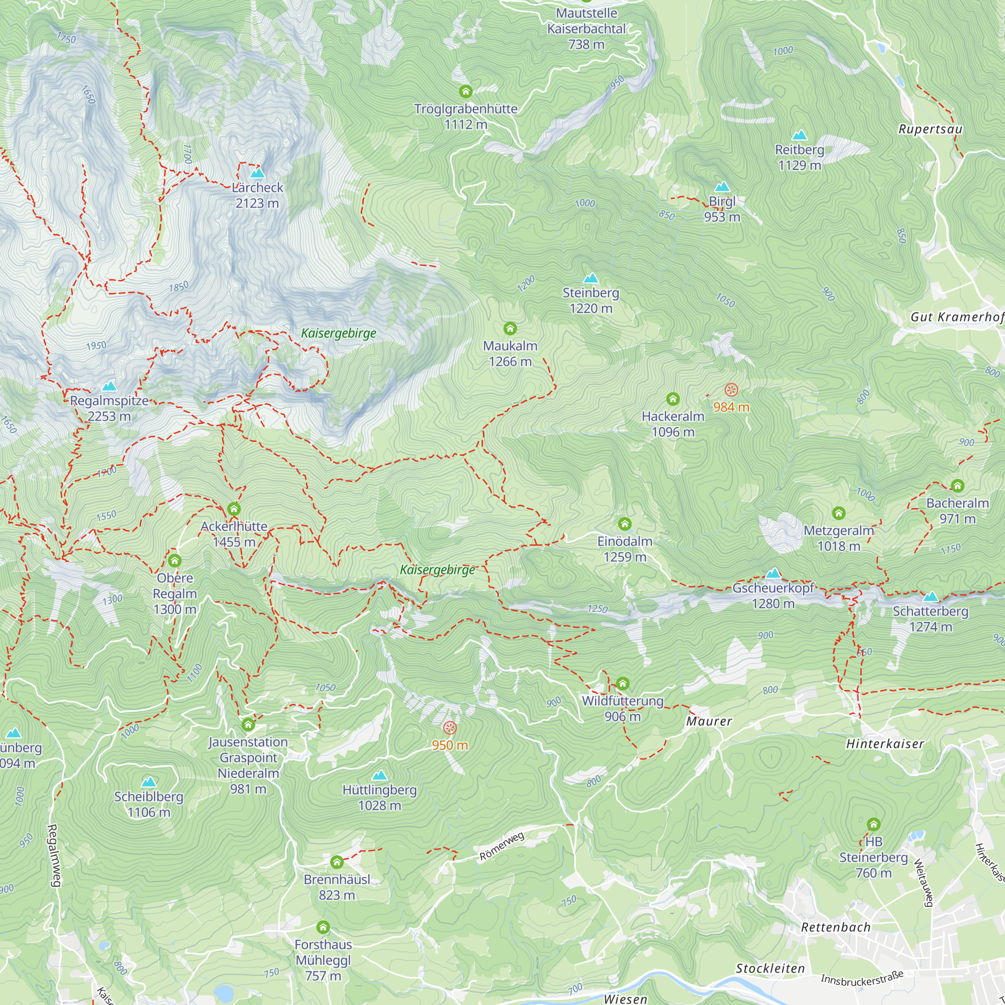 Kaiserhochalm map