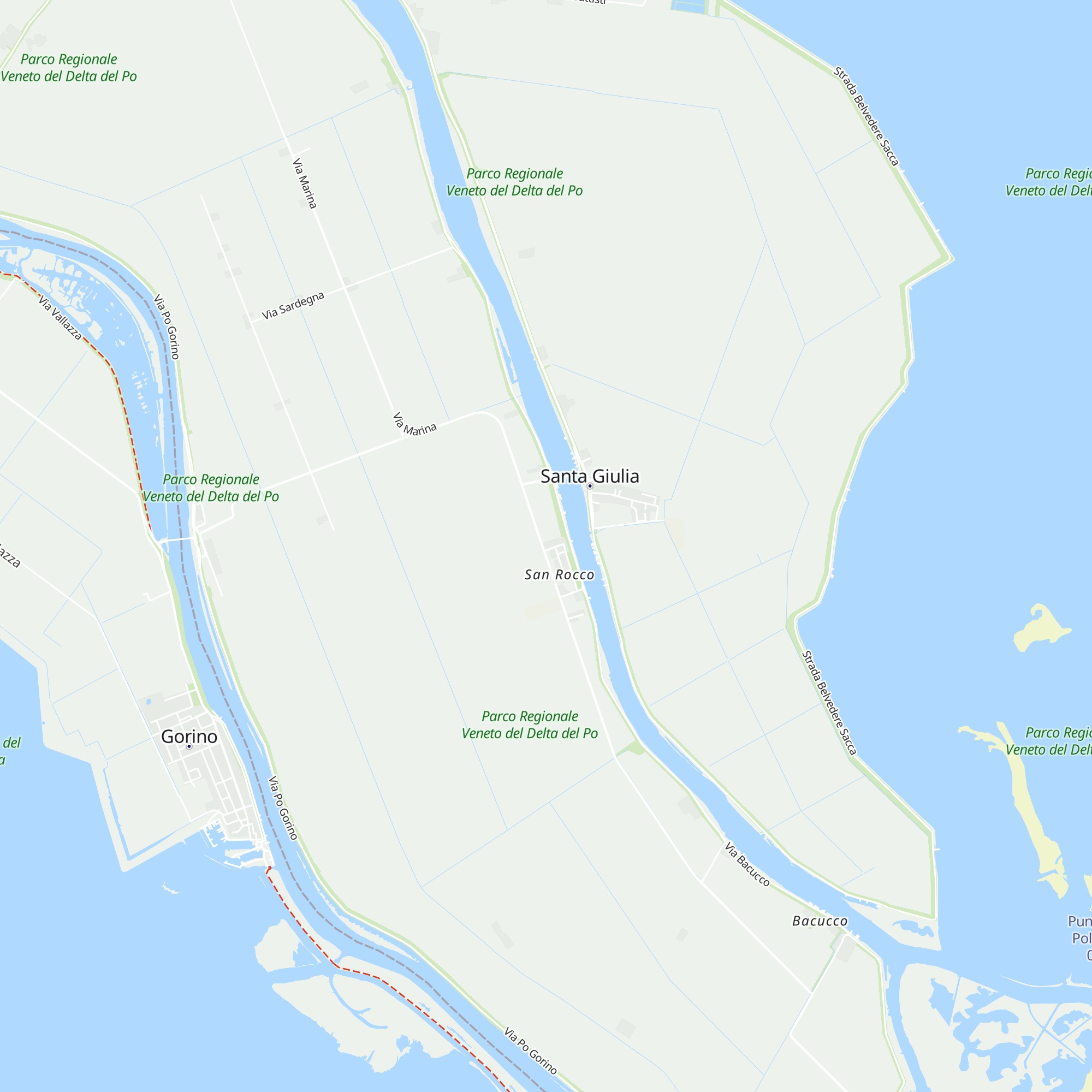 Rifugio Natura Delta Po San Rocco Gorino Sullam map