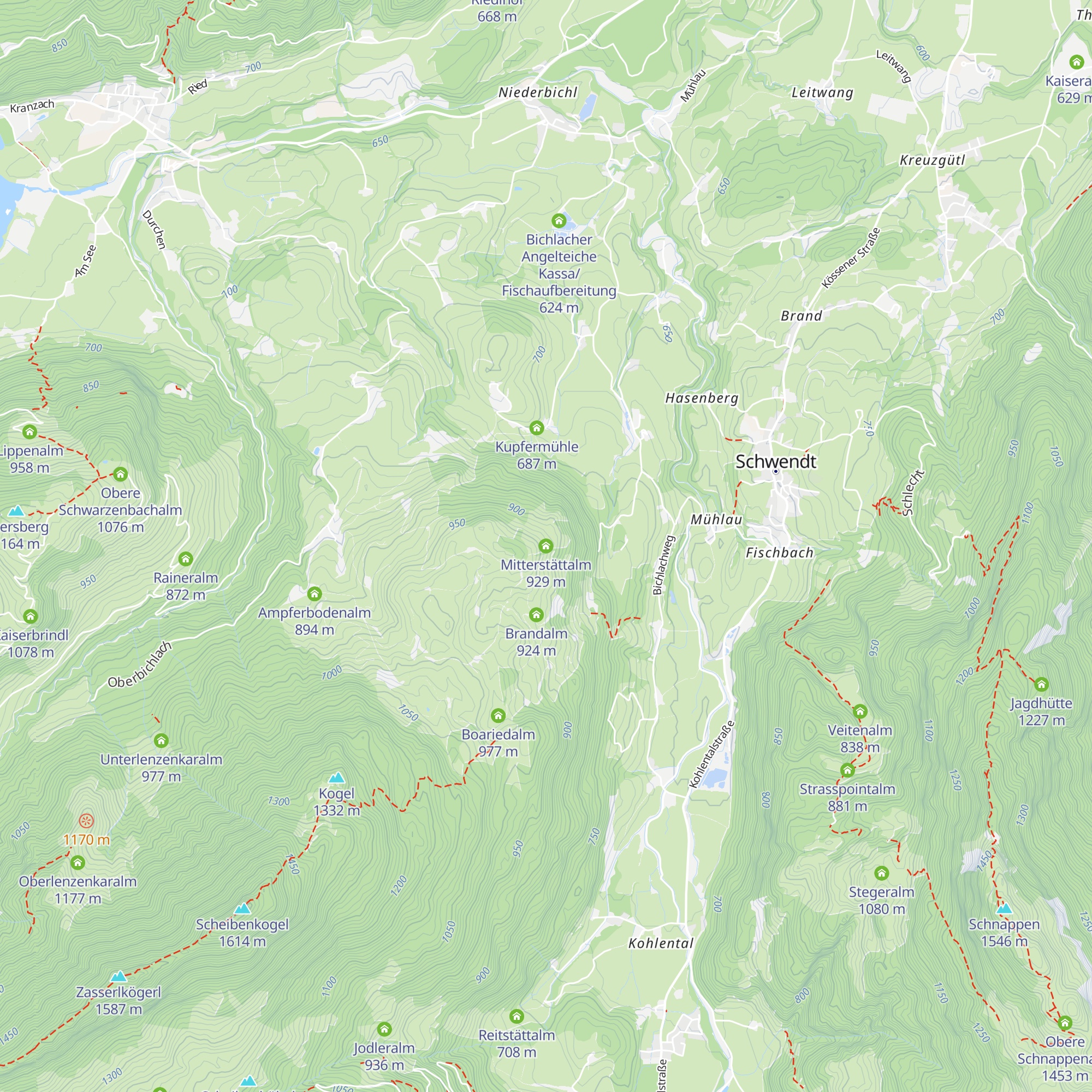 Mitterstättalm map