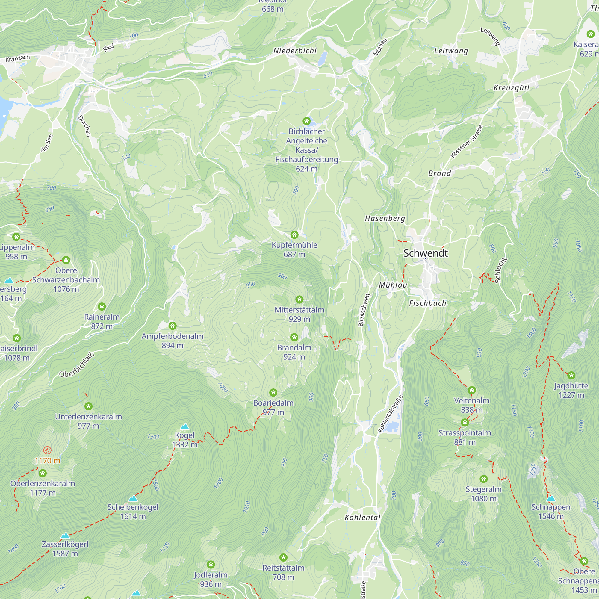 Mitterstättalm map