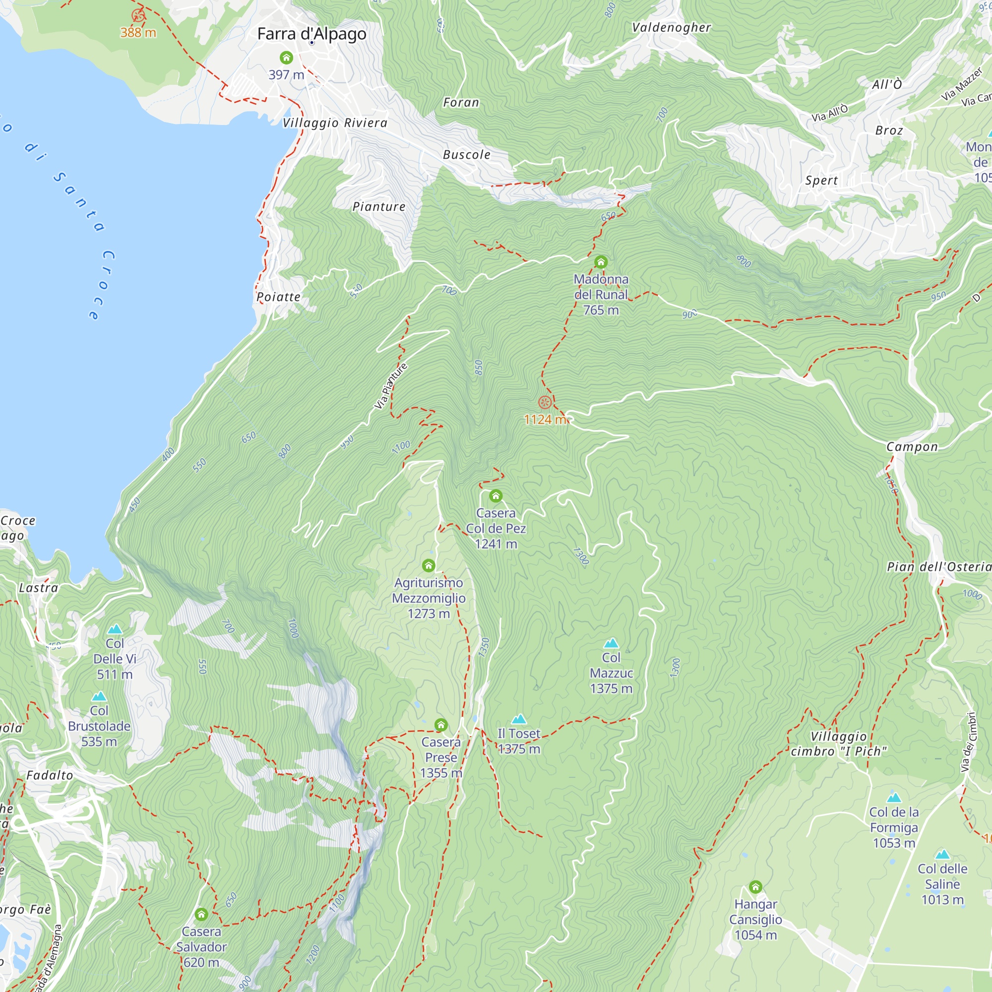 Casera Col de Pez map