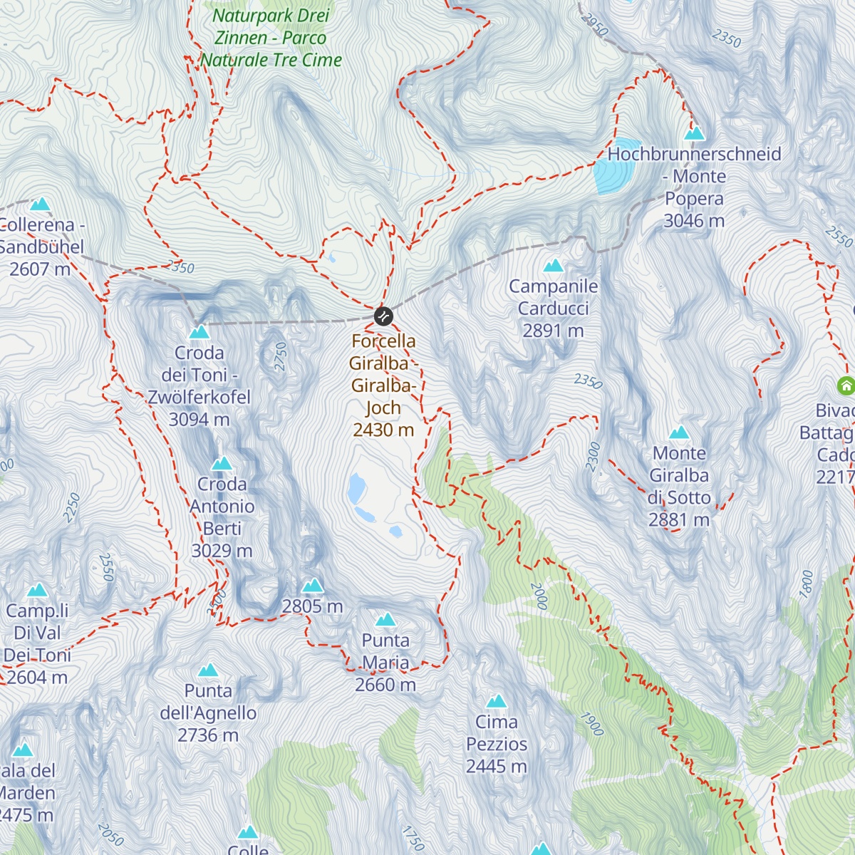 Rifugio Carducci map