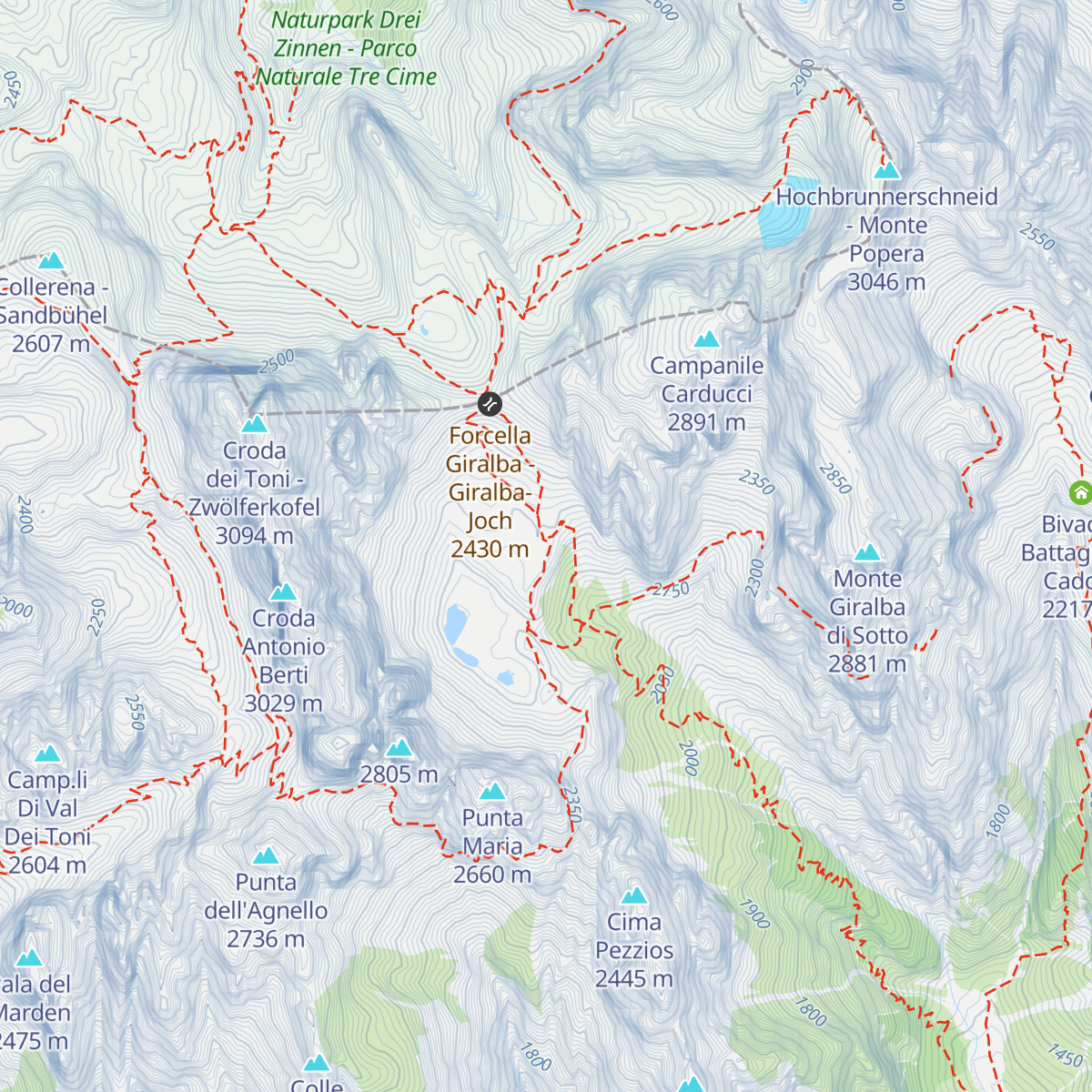 Rifugio Carducci map