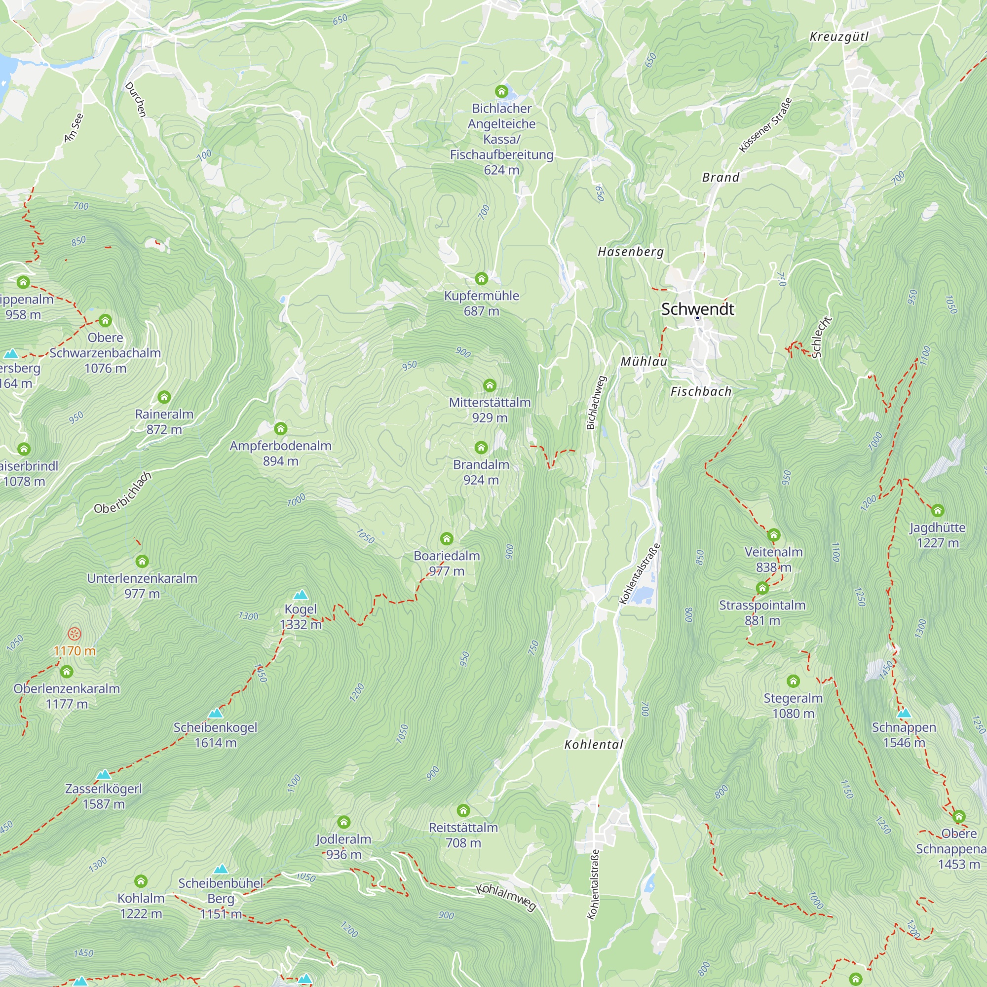 Unterbichlalm map