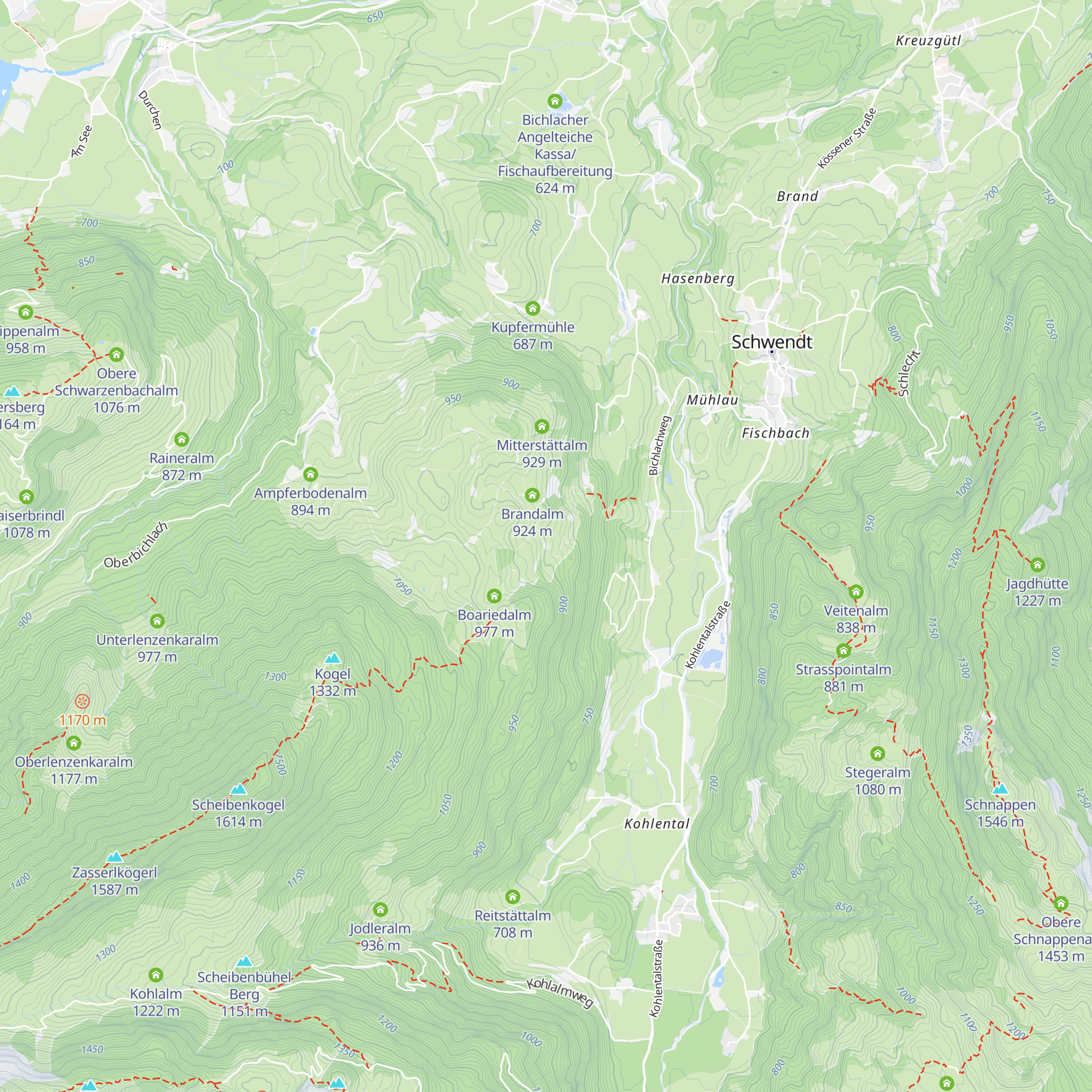 Unterbichlalm map