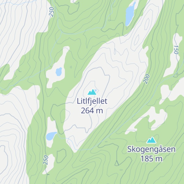 Map of Litlfjellet