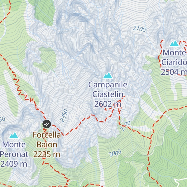 Map of Monte Ciastelin