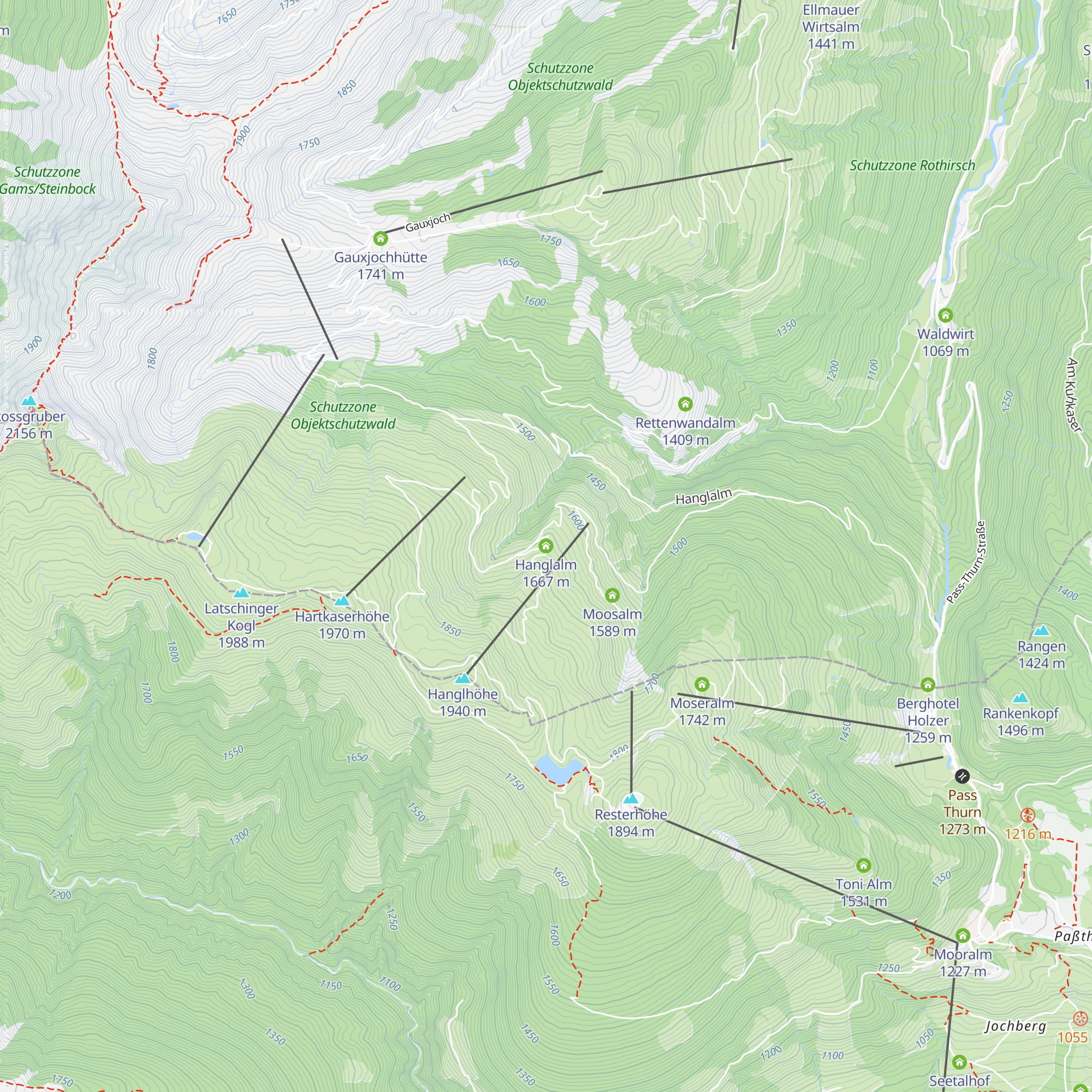 Hanglalm map