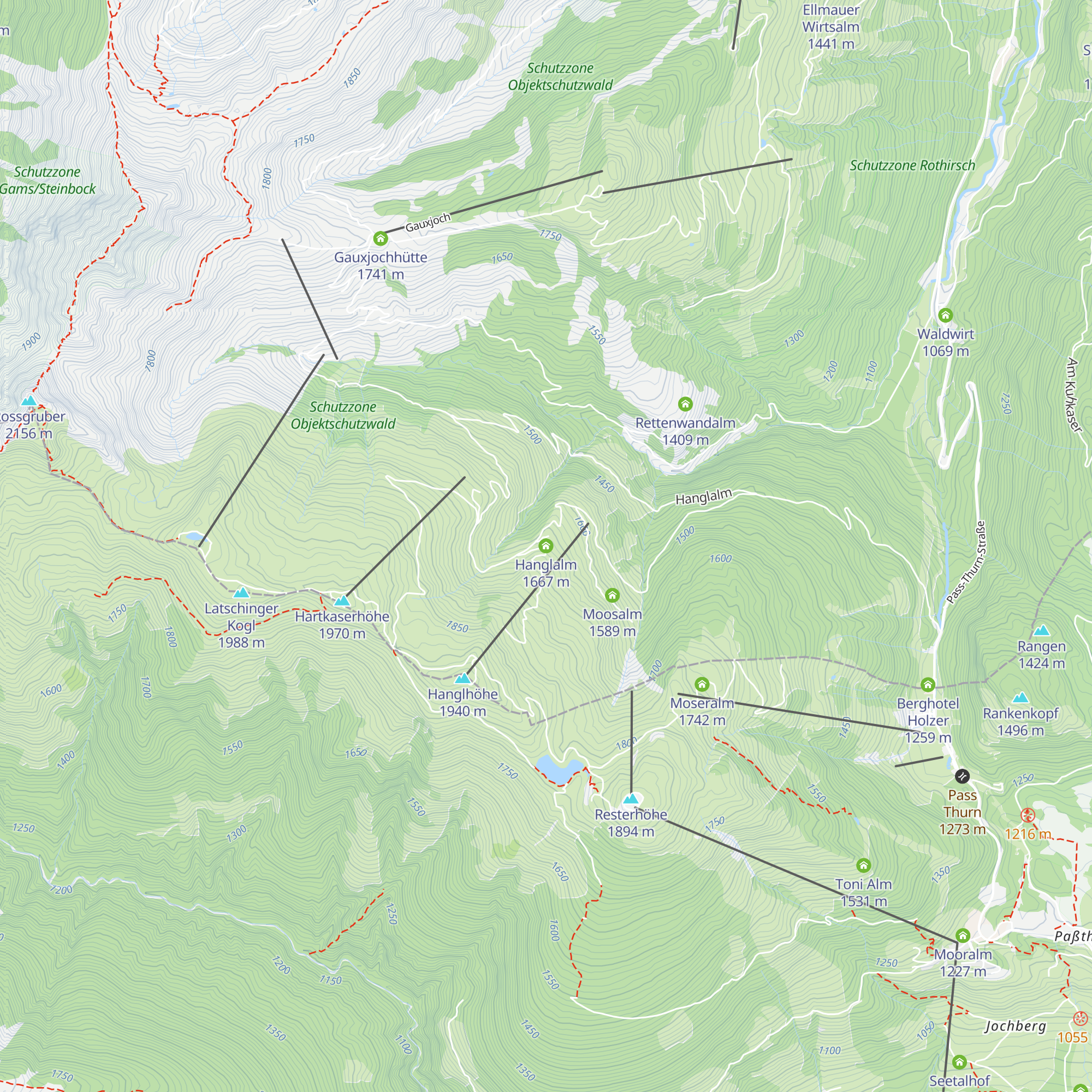 Hanglalm map